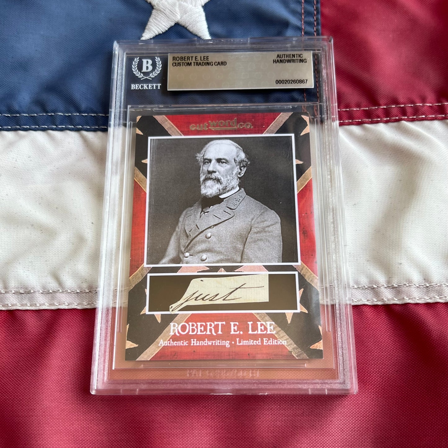 Robert E. Lee Handwritten Word Cut from An Autograph Letter Signed Beckett BAS