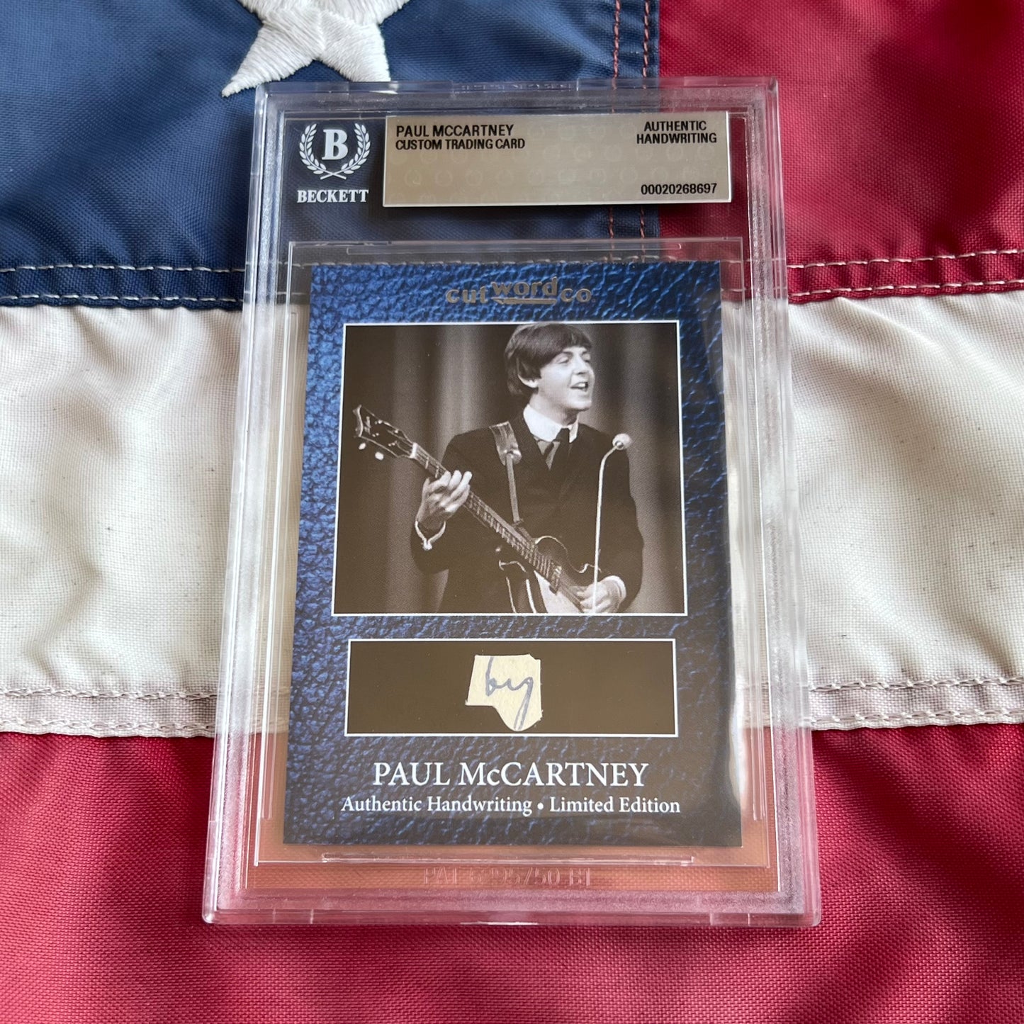 Paul McCartney Beckett Encapsulated Handwriting Removed From His Highschool Notebook
