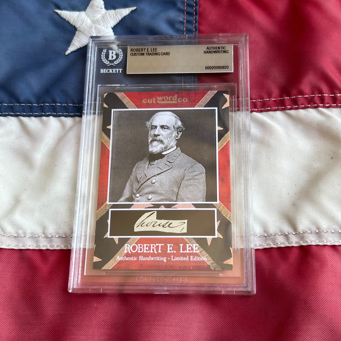 Robert E. Lee Handwritten Word Cut from An Autograph Letter Signed Beckett BAS