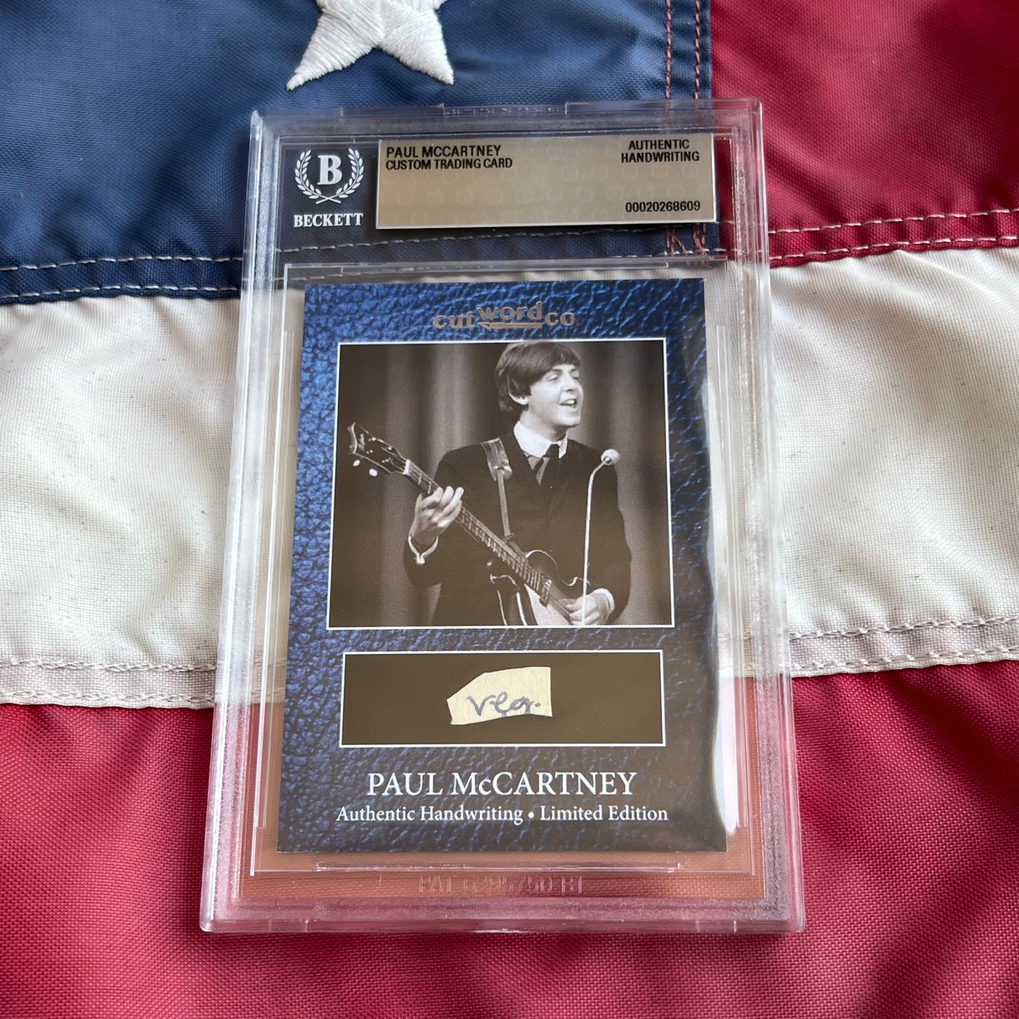 Paul McCartney Beckett Encapsulated Handwriting Removed From His Highschool Notebook