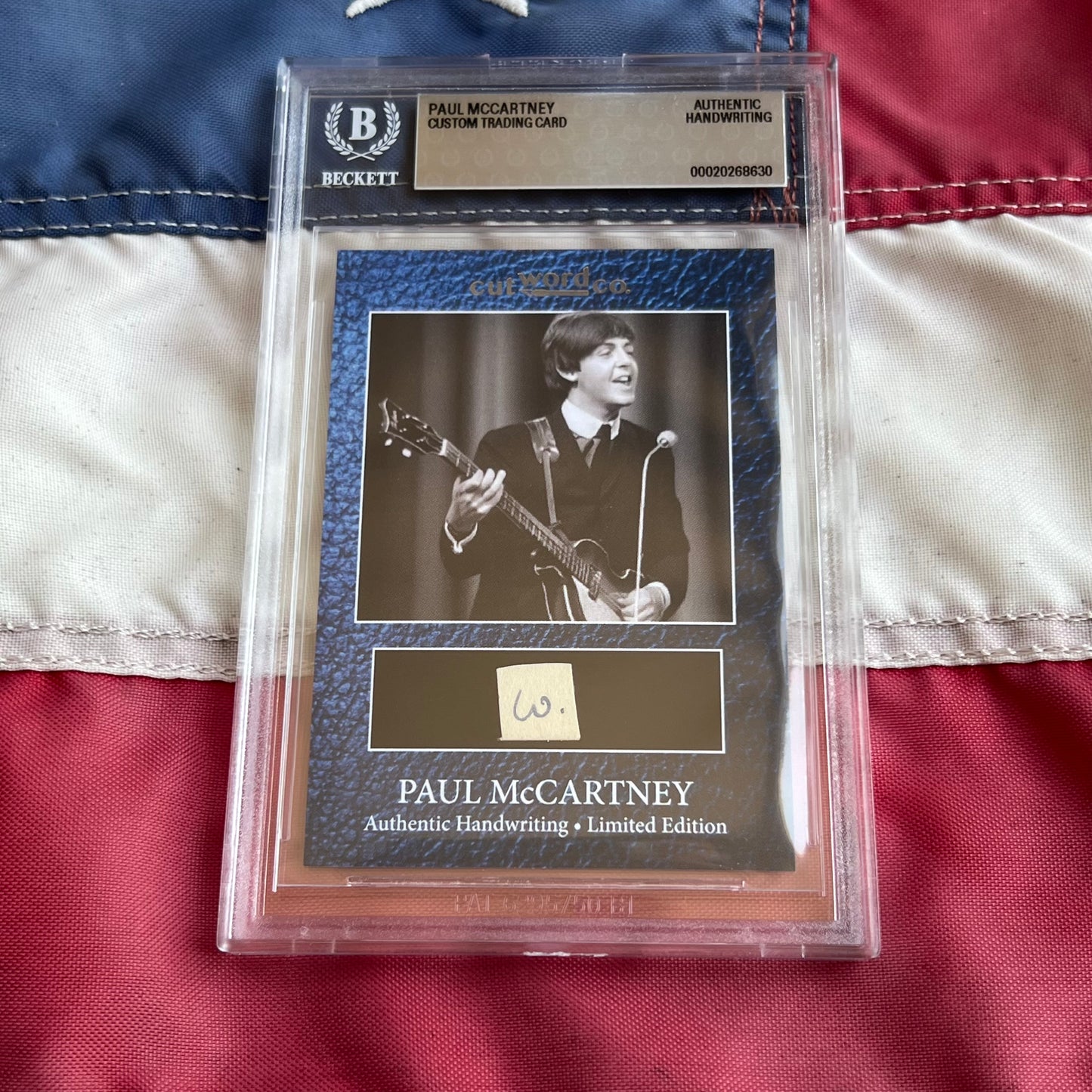 Paul McCartney Beckett Encapsulated Handwriting Removed From His Highschool Notebook