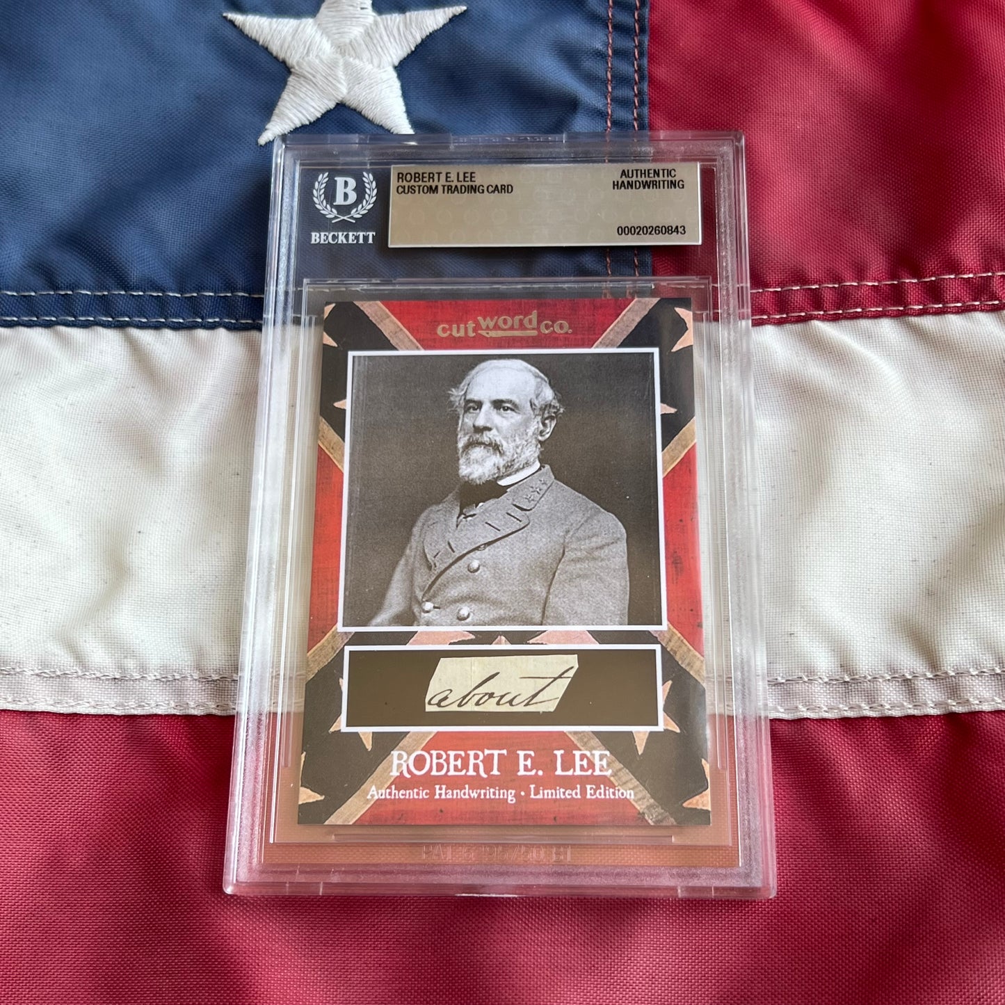 Robert E. Lee Handwritten Word Cut from An Autograph Letter Signed Beckett BAS