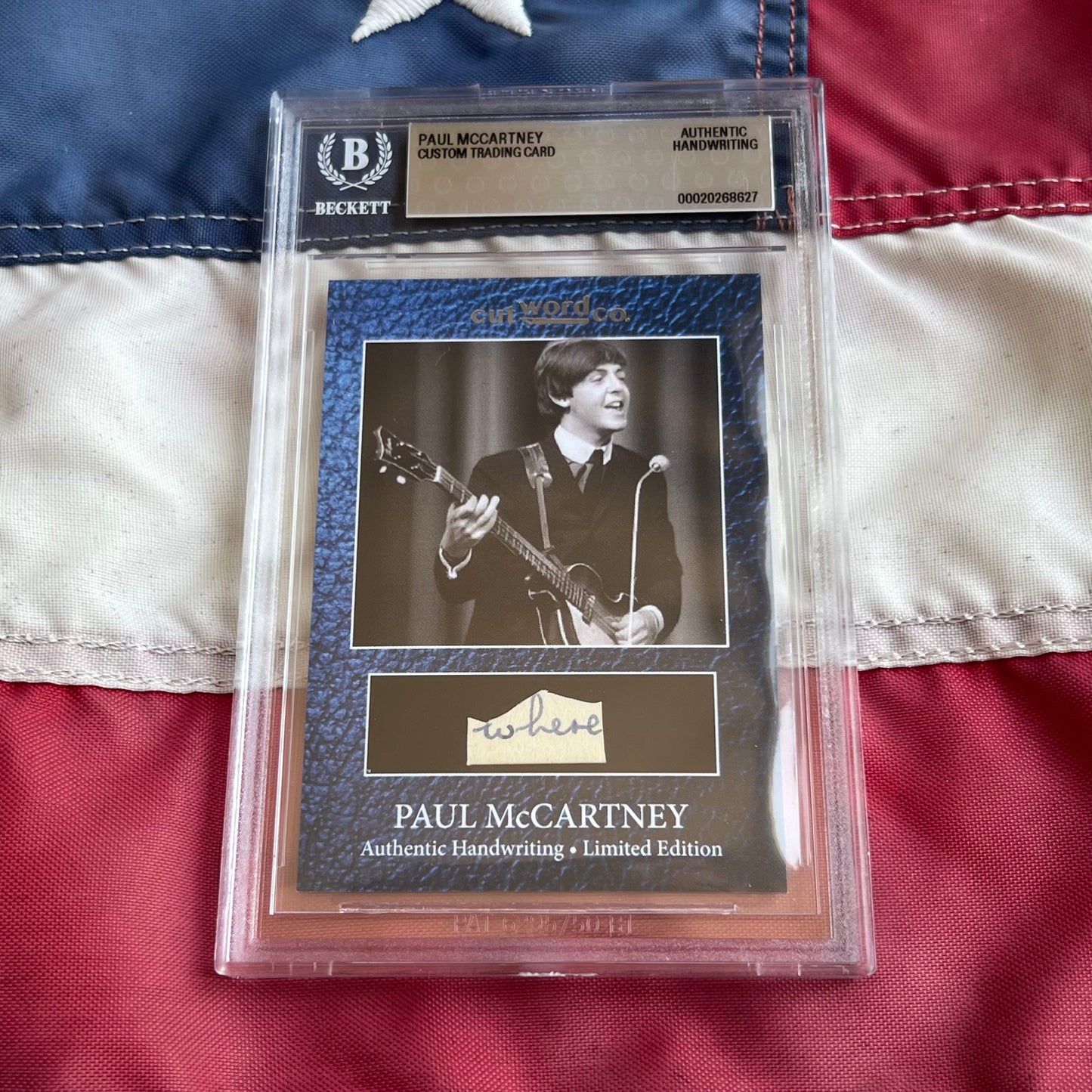 Paul McCartney Beckett Encapsulated Handwriting Removed From His Highschool Notebook