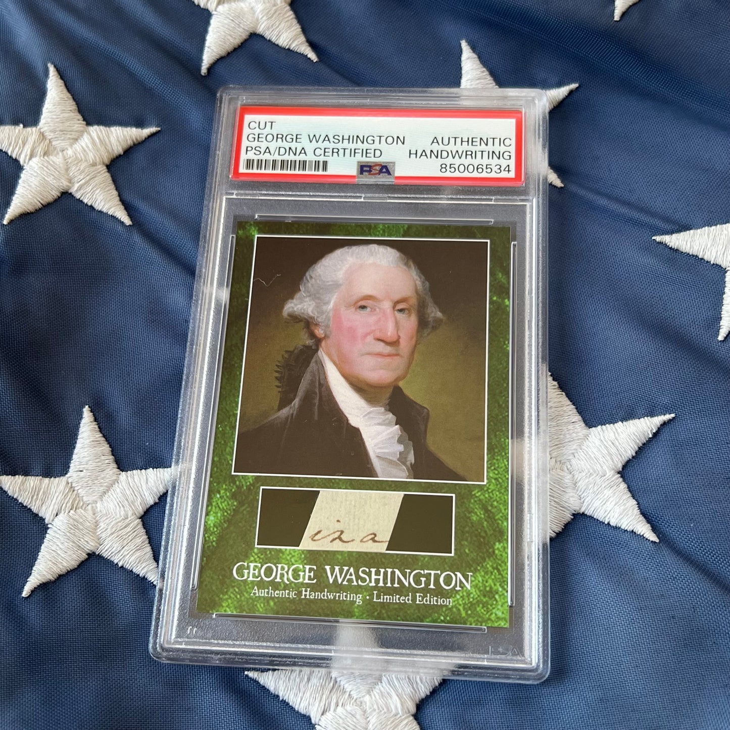 George Washington PSA/DNA Encapsulated Handwriting Removed from an Autograph Letter Signed