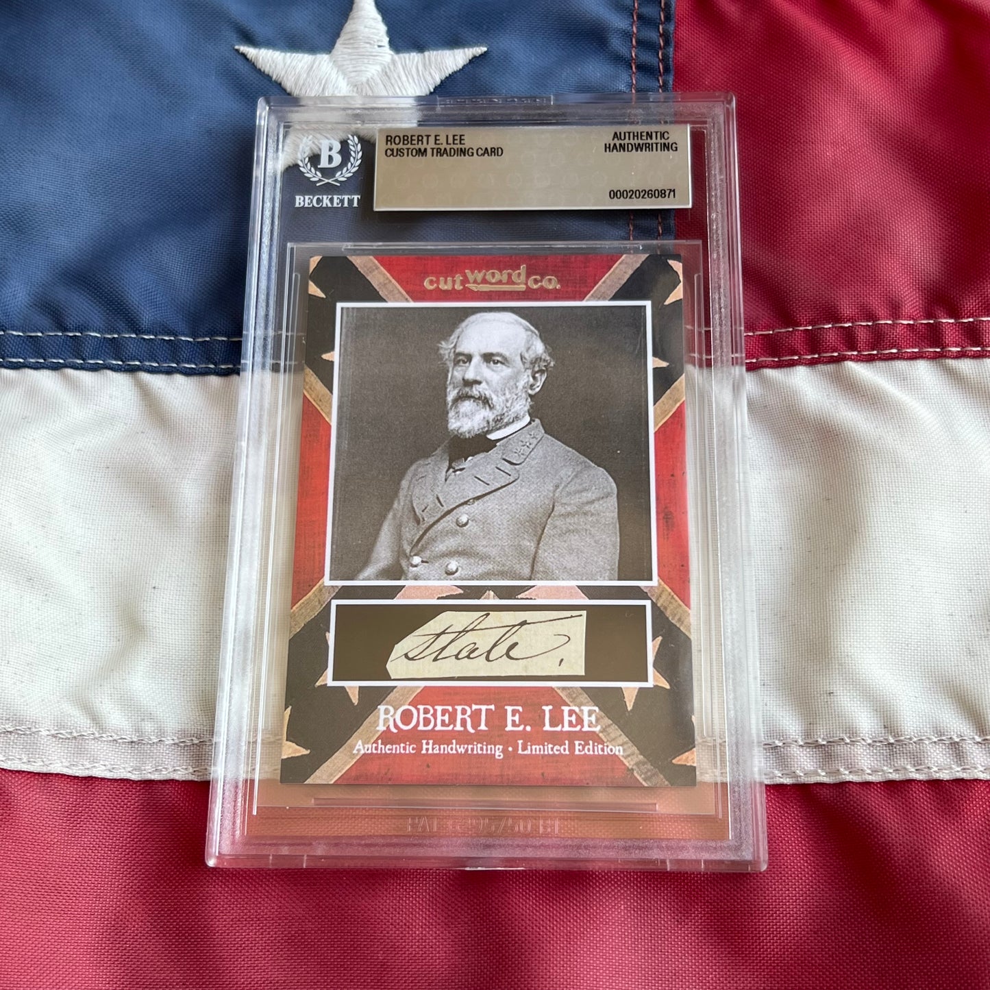 Robert E. Lee Handwritten Word Cut from An Autograph Letter Signed Beckett BAS
