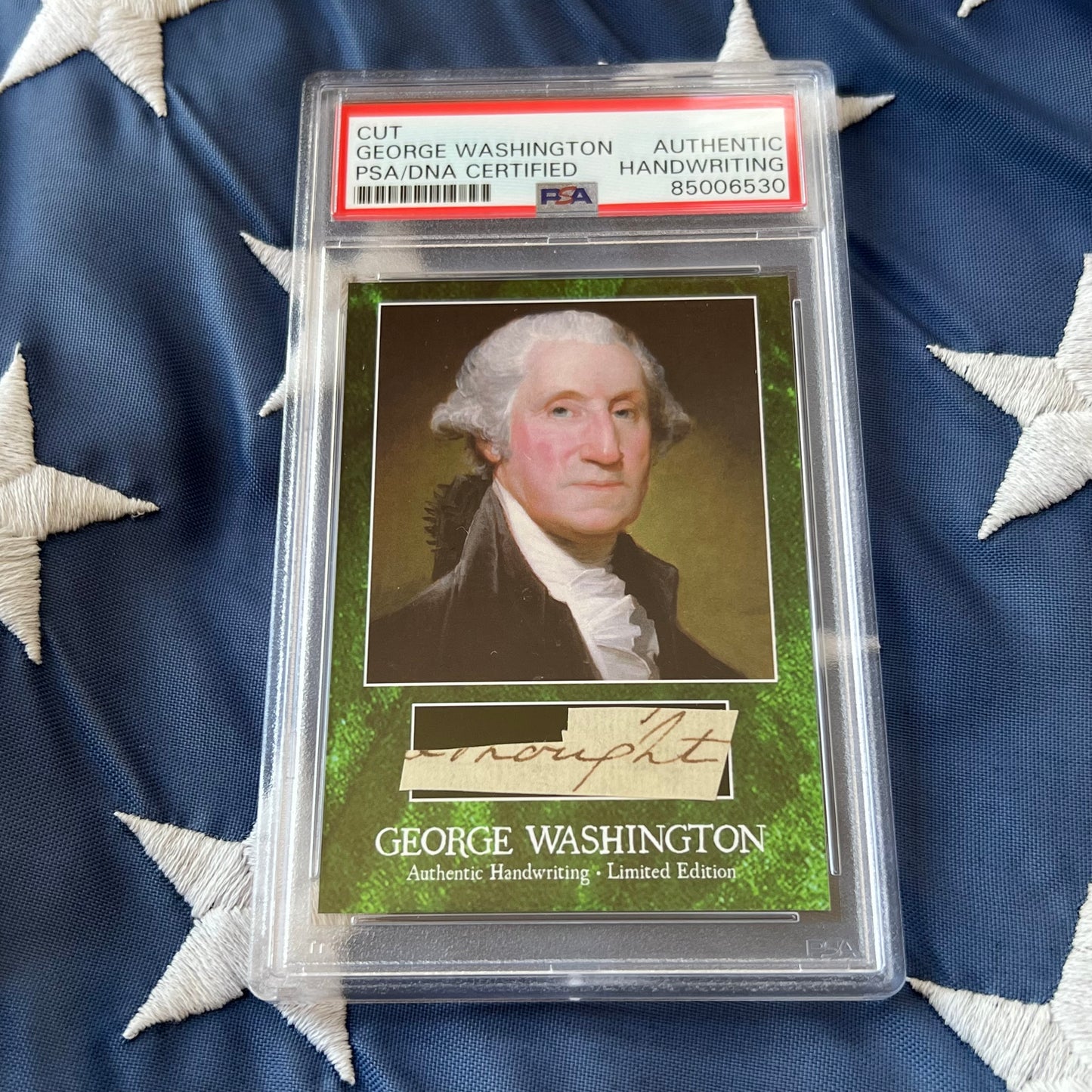 George Washington PSA/DNA Encapsulated Handwriting Removed from an Autograph Letter Signed