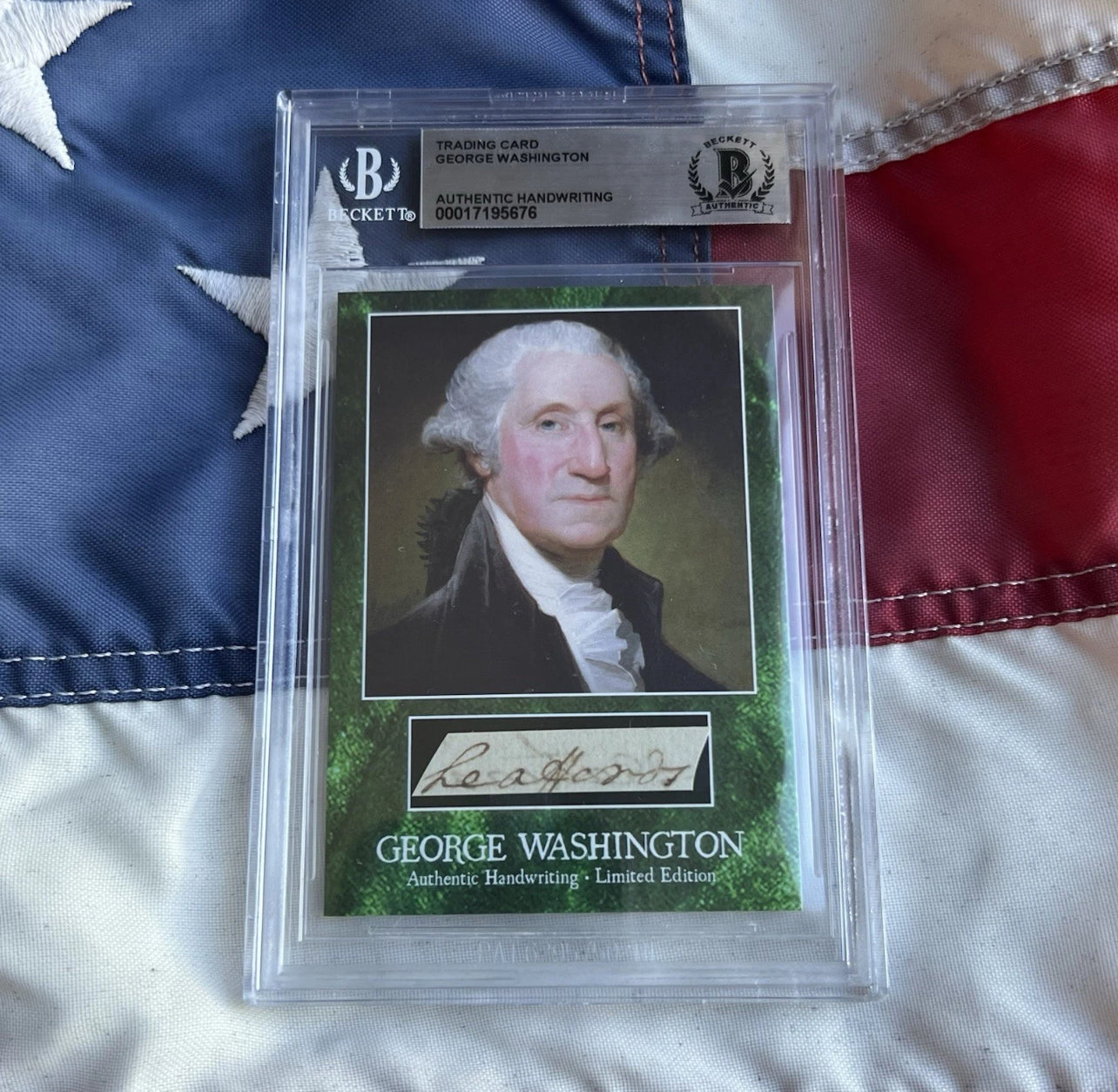 George Washington Beckett Encapsulated Handwriting Removed from an Autograph Letter Signed