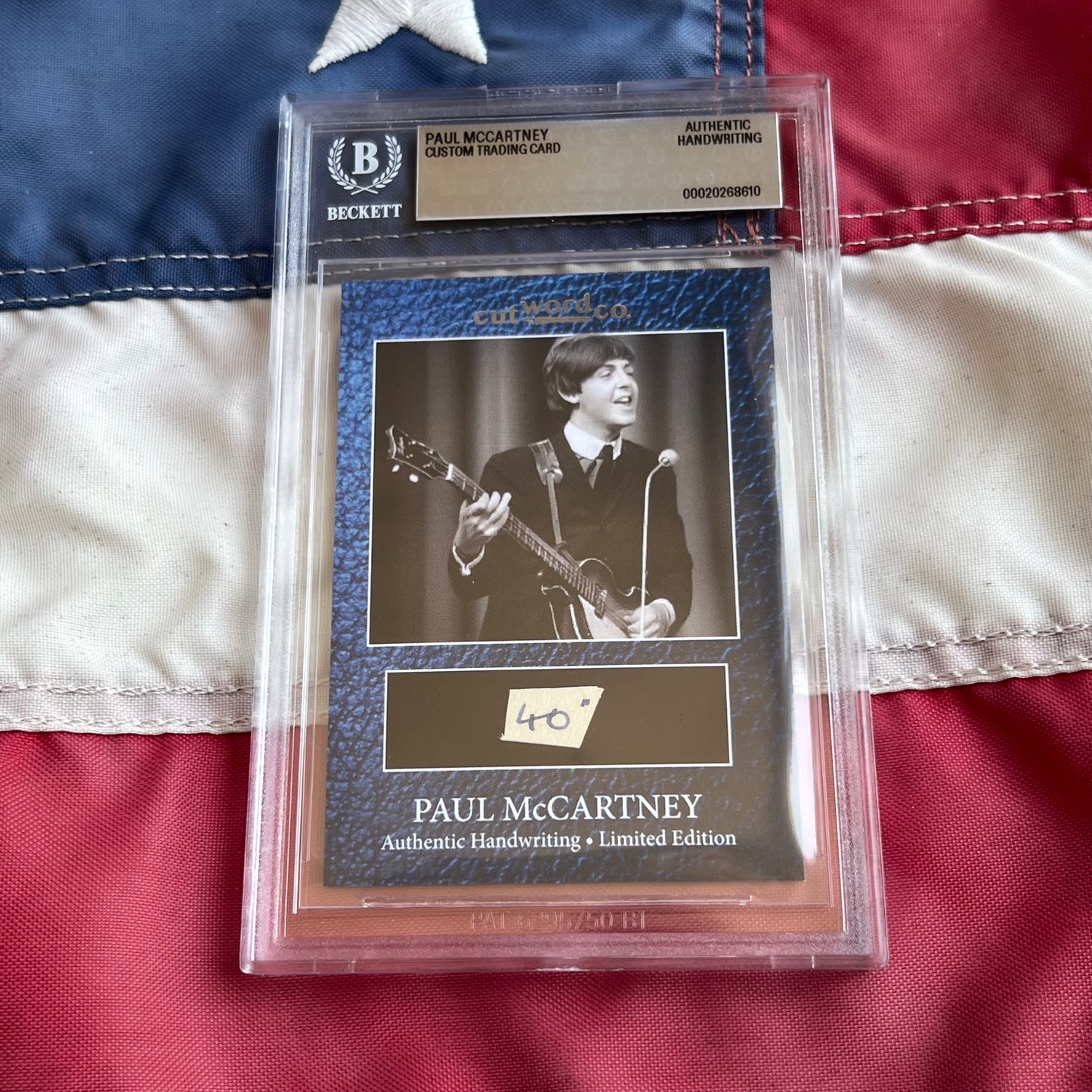 Paul McCartney Beckett Encapsulated Handwriting Removed From His Highschool Notebook
