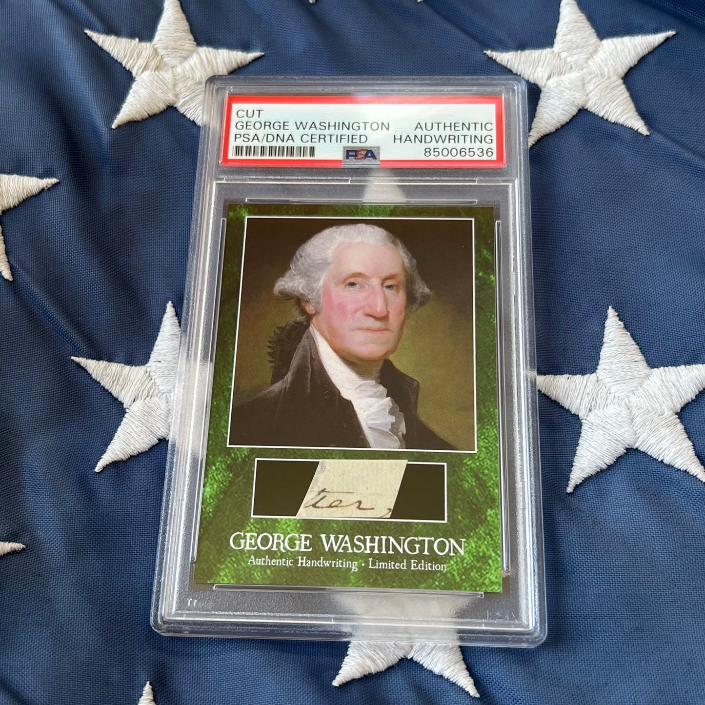 George Washington PSA/DNA Encapsulated Handwriting Removed from an Autograph Letter Signed