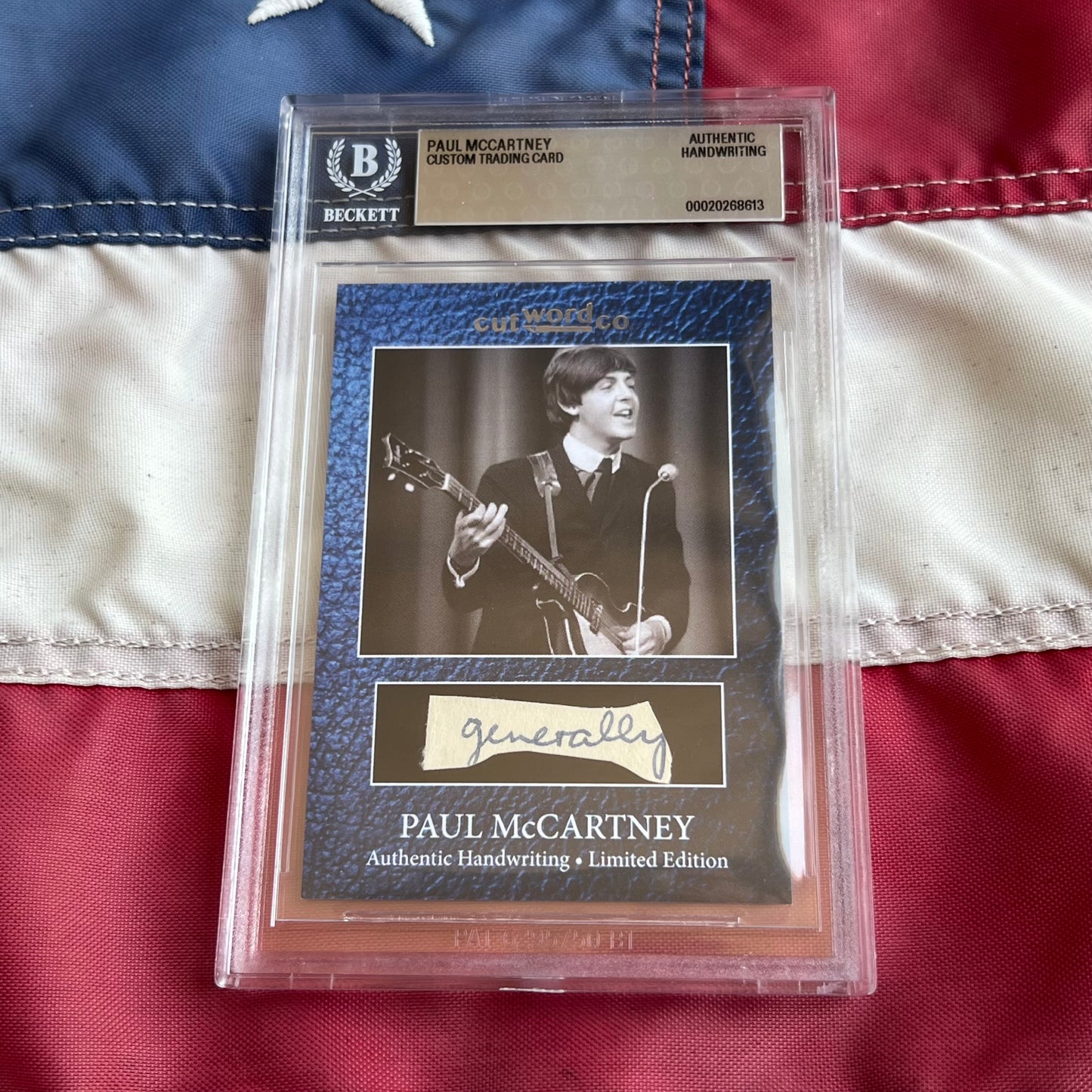 Paul McCartney Beckett Encapsulated Handwriting Removed From His Highschool Notebook