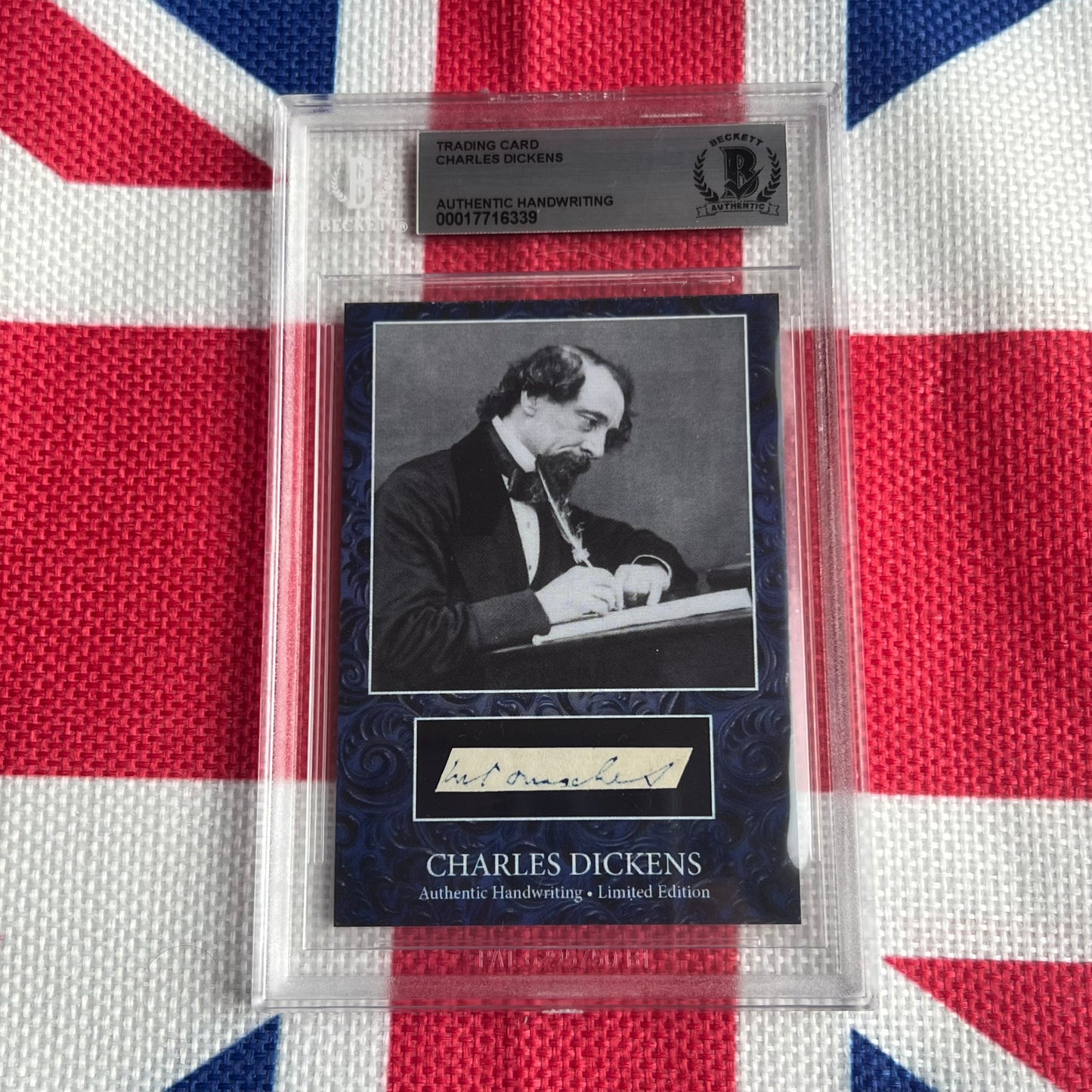 Charles Dickens Beckett Encapsulated Handwriting Removed From an Autograph Letter Signed