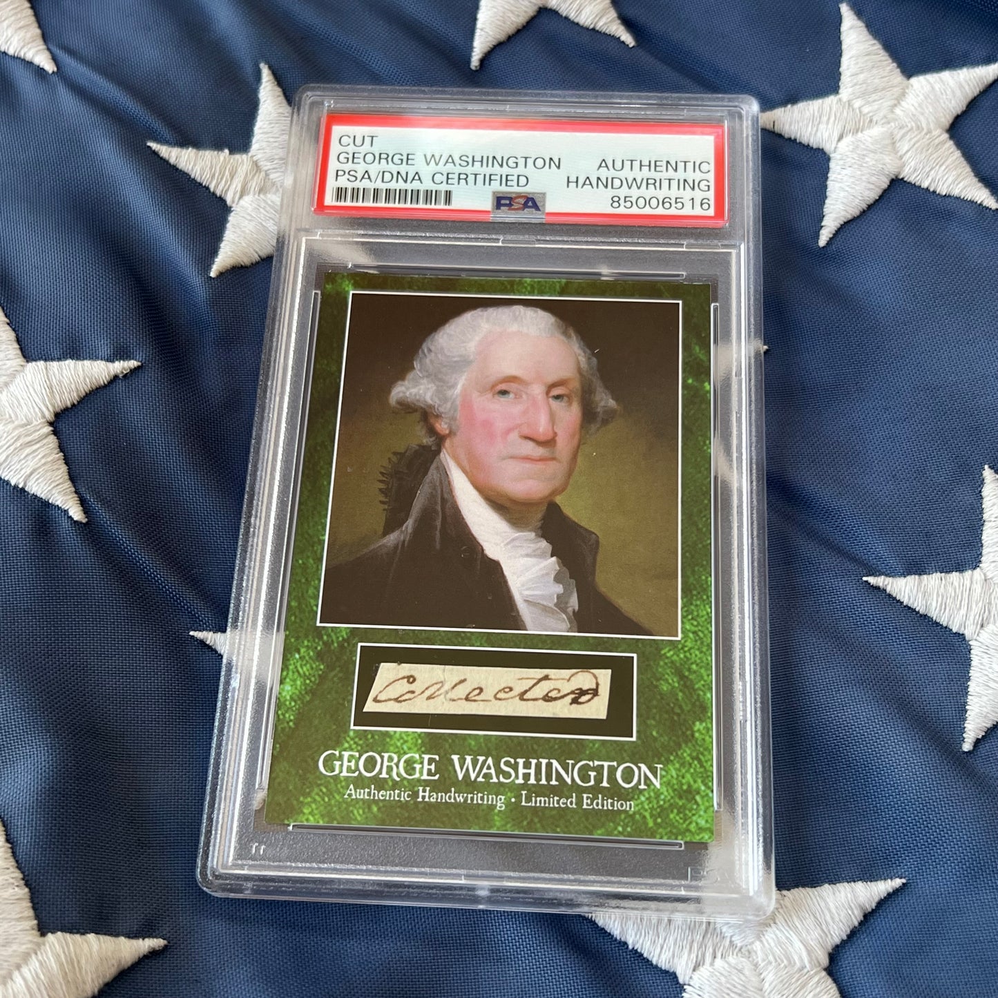 George Washington PSA/DNA Encapsulated Handwriting Removed from an Autograph Letter Signed