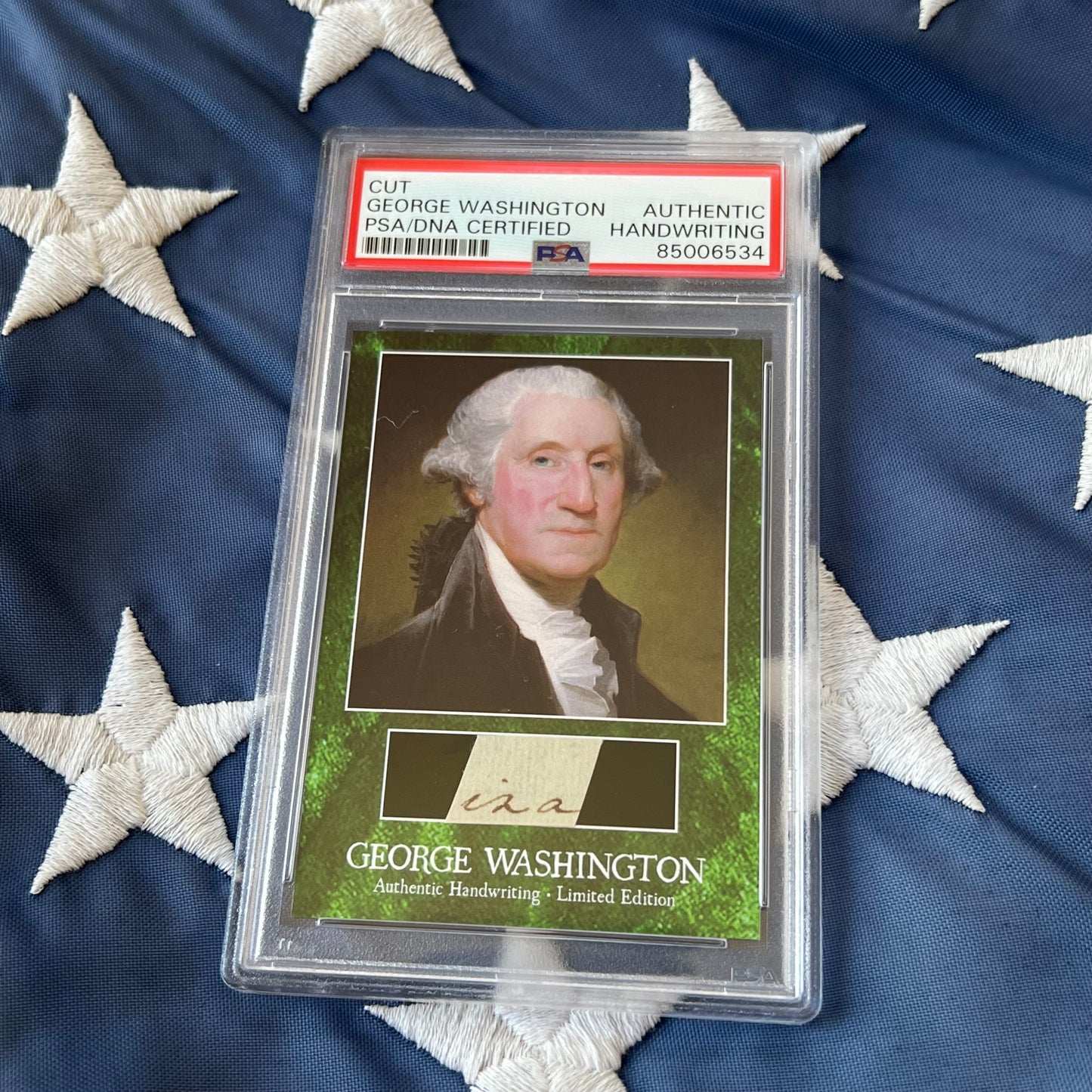 George Washington PSA/DNA Encapsulated Handwriting Removed from an Autograph Letter Signed