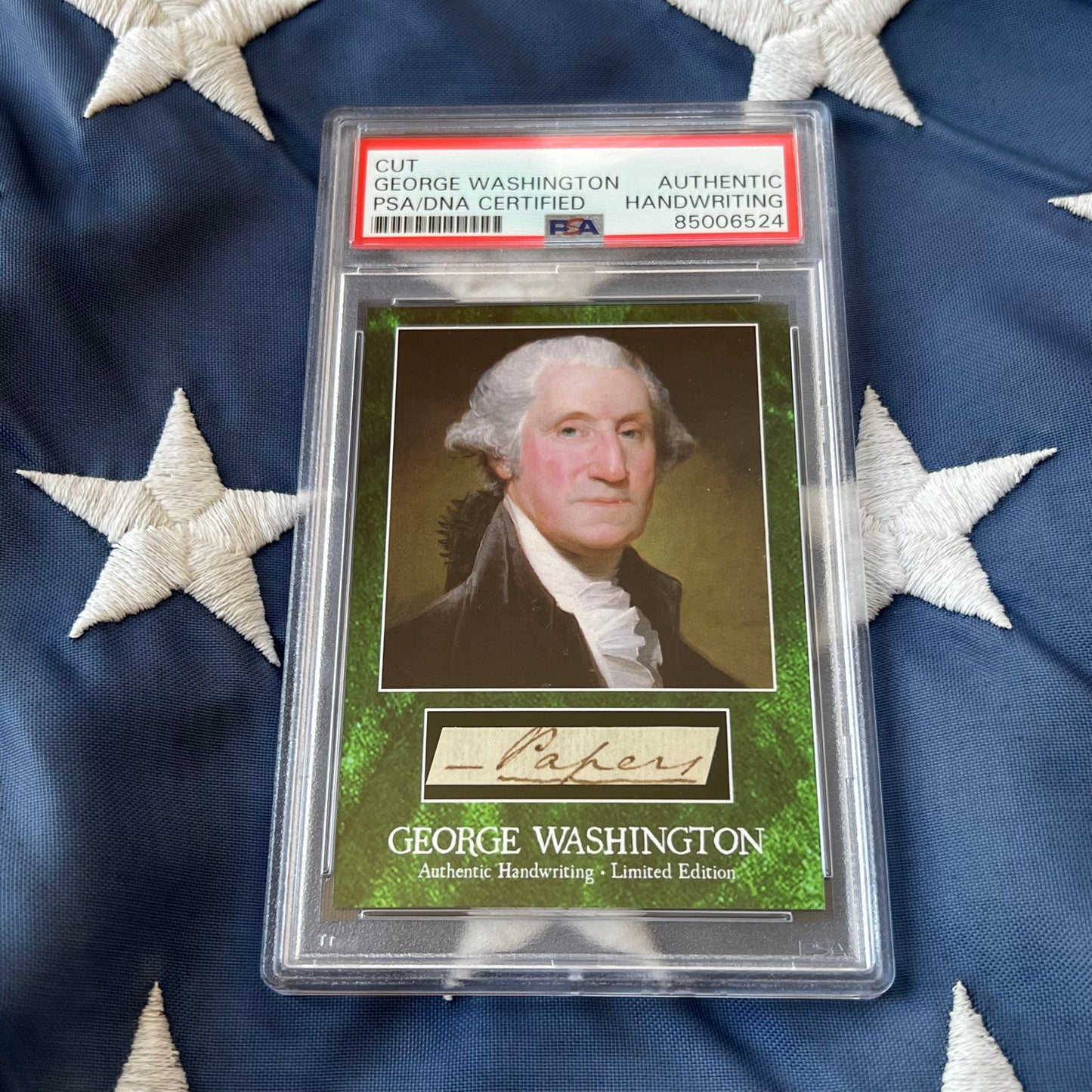 George Washington PSA/DNA Encapsulated Handwriting Removed from an Autograph Letter Signed