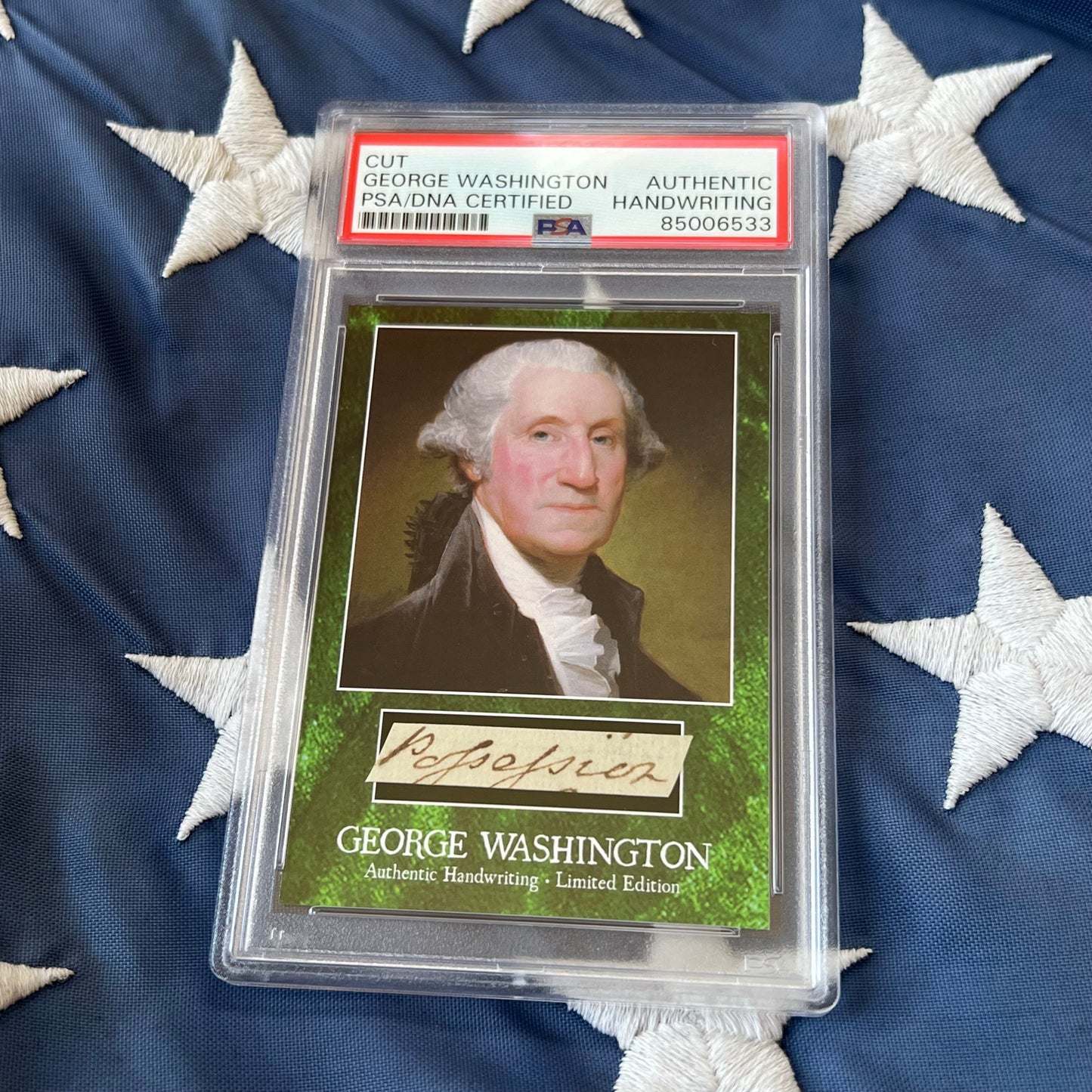 George Washington PSA/DNA Encapsulated Handwriting Removed from an Autograph Letter Signed