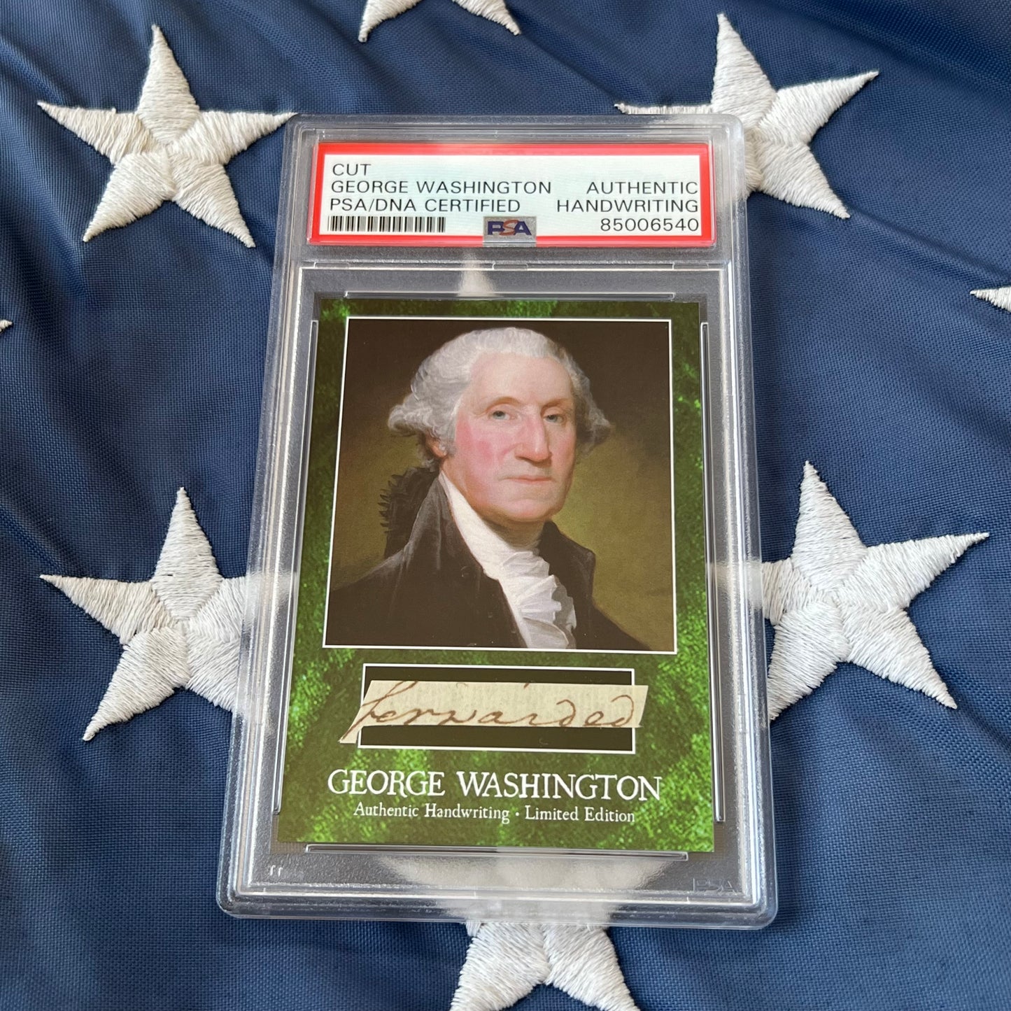 George Washington PSA/DNA Encapsulated Handwriting Removed from an Autograph Letter Signed