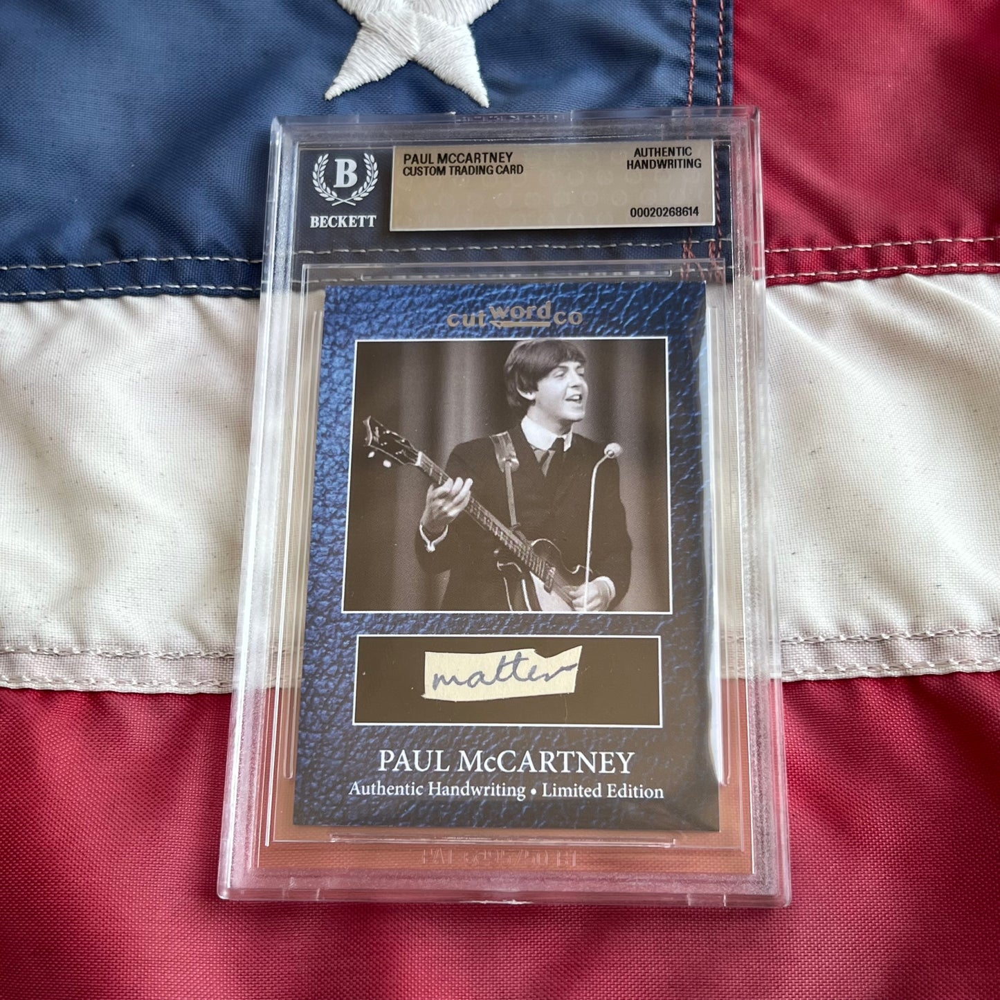 Paul McCartney Beckett Encapsulated Handwriting Removed From His Highschool Notebook