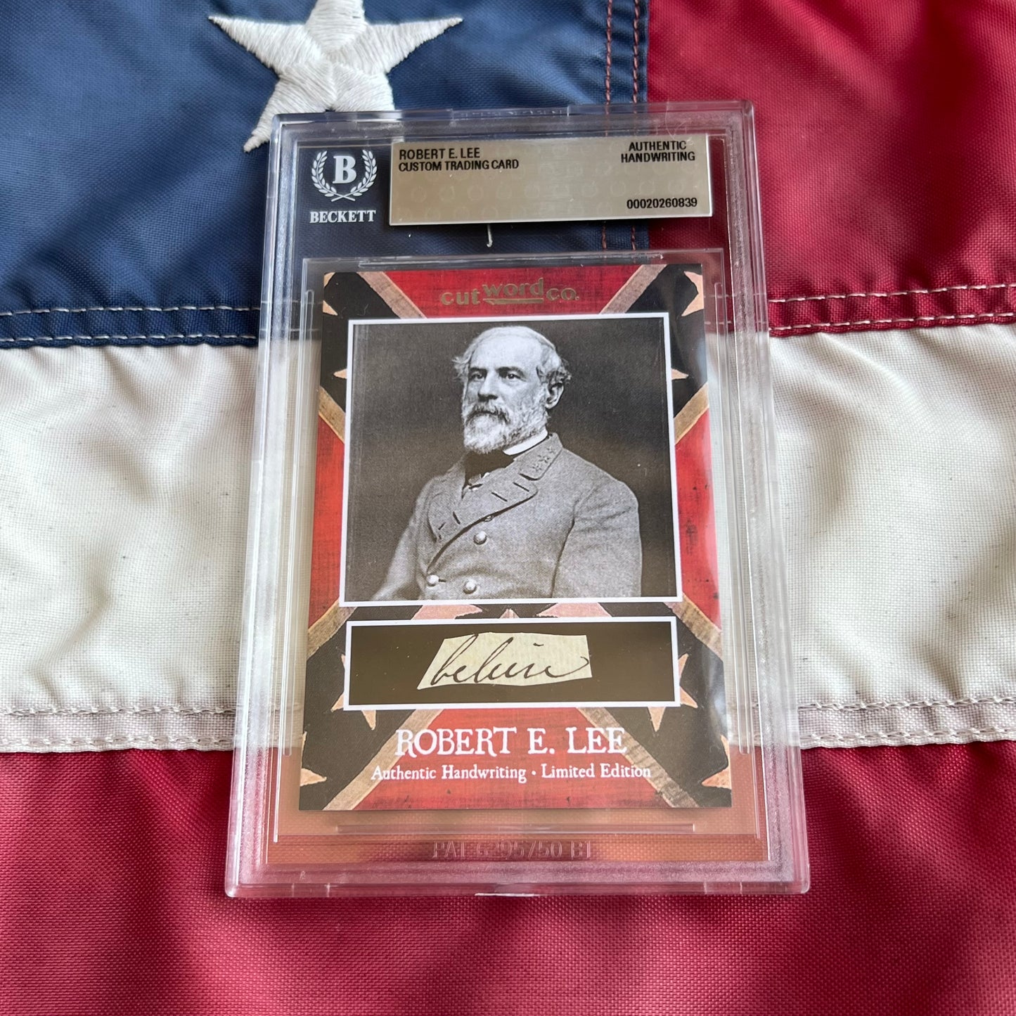 Robert E. Lee Handwritten Word Cut from An Autograph Letter Signed Beckett BAS