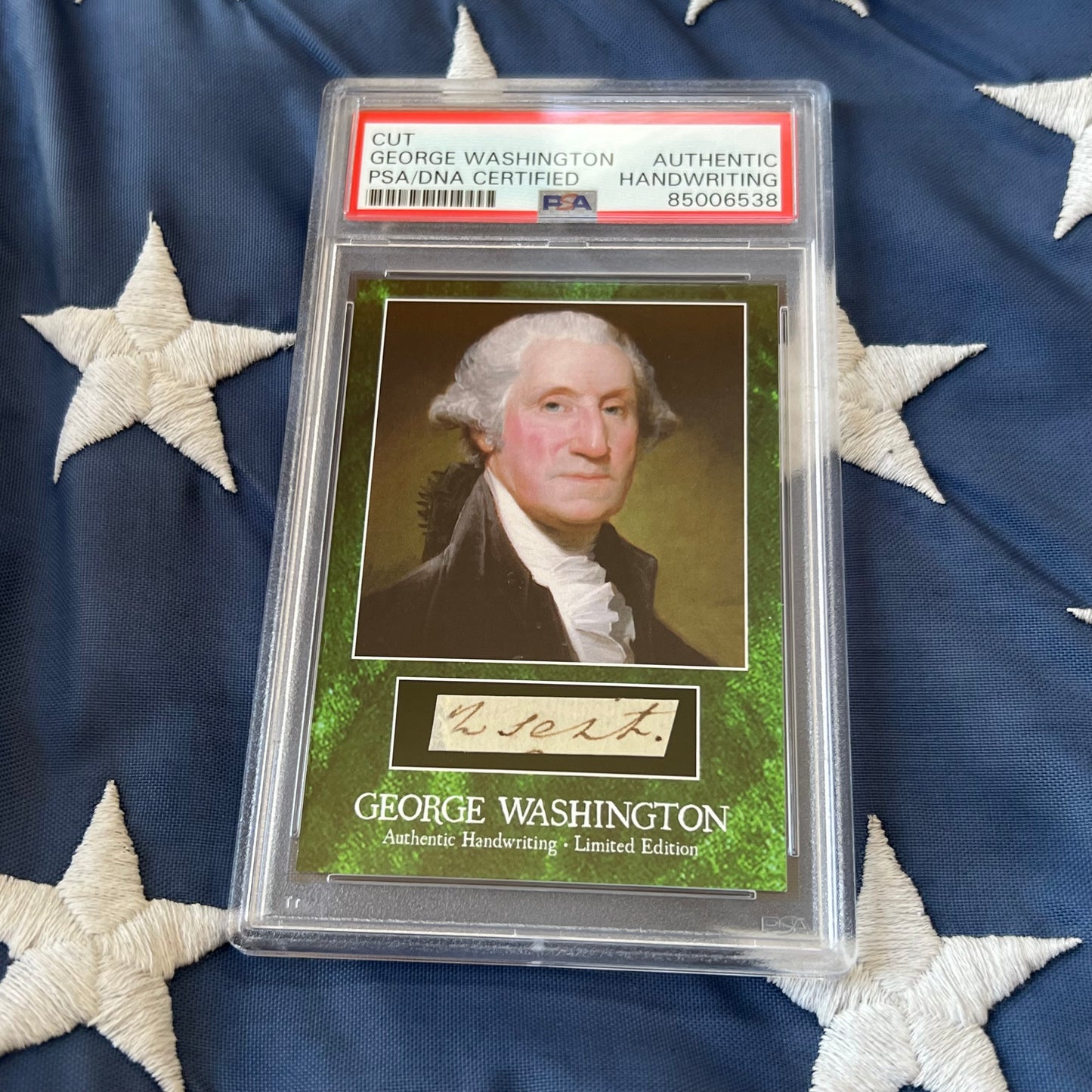 George Washington PSA/DNA Encapsulated Handwriting Removed from an Autograph Letter Signed