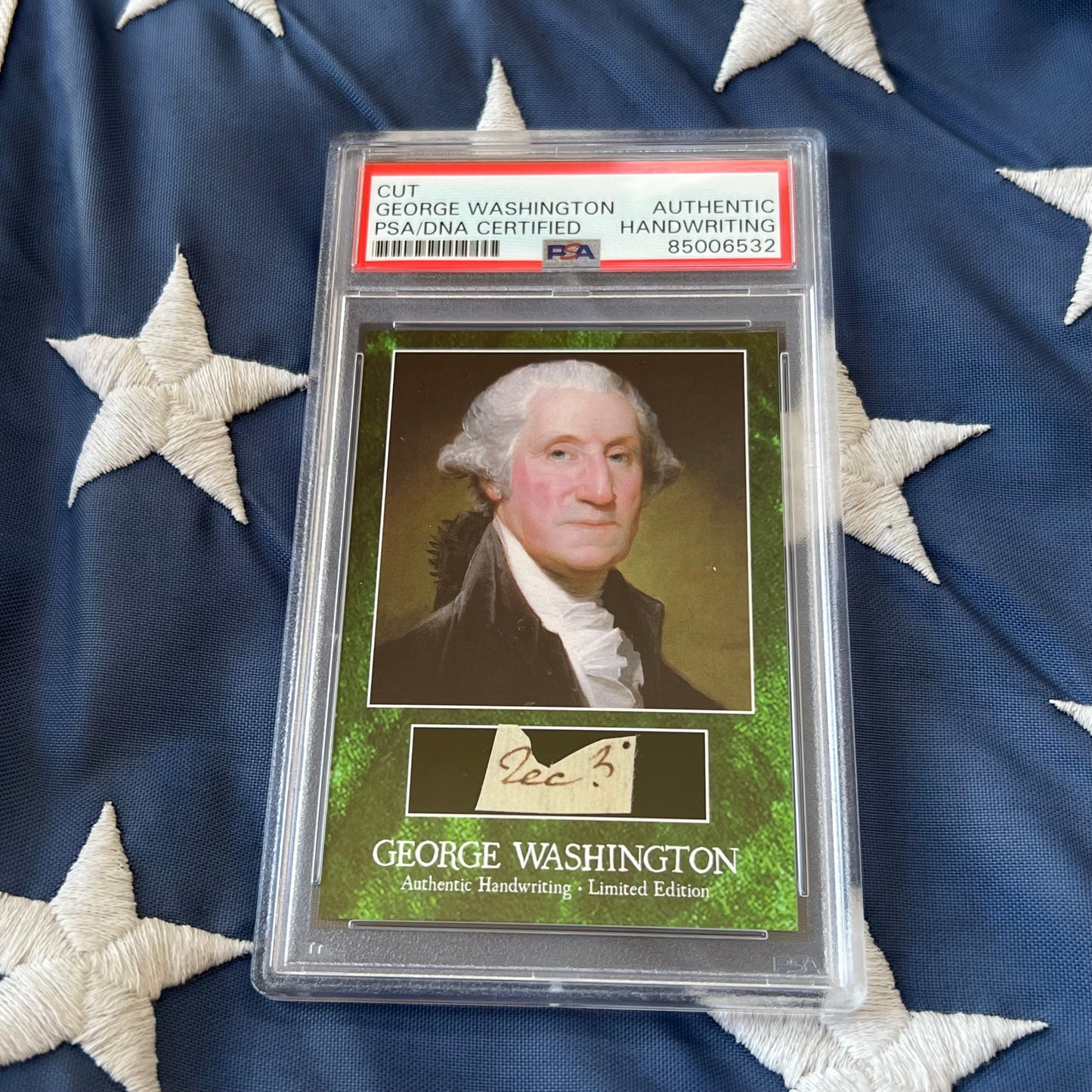 George Washington PSA/DNA Encapsulated Handwriting Removed from an Autograph Letter Signed