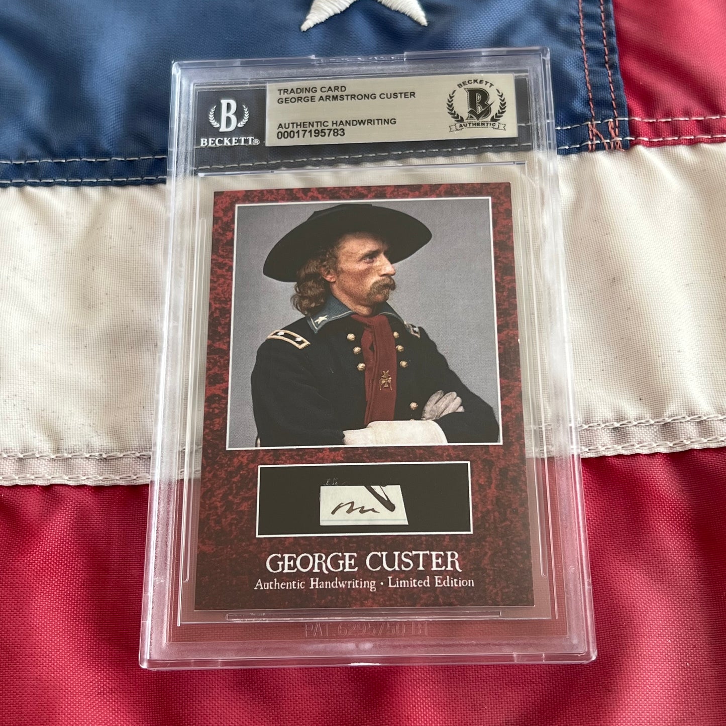 George Custer Beckett Encapsulated Handwriting Removed from an Autograph Letter Signed