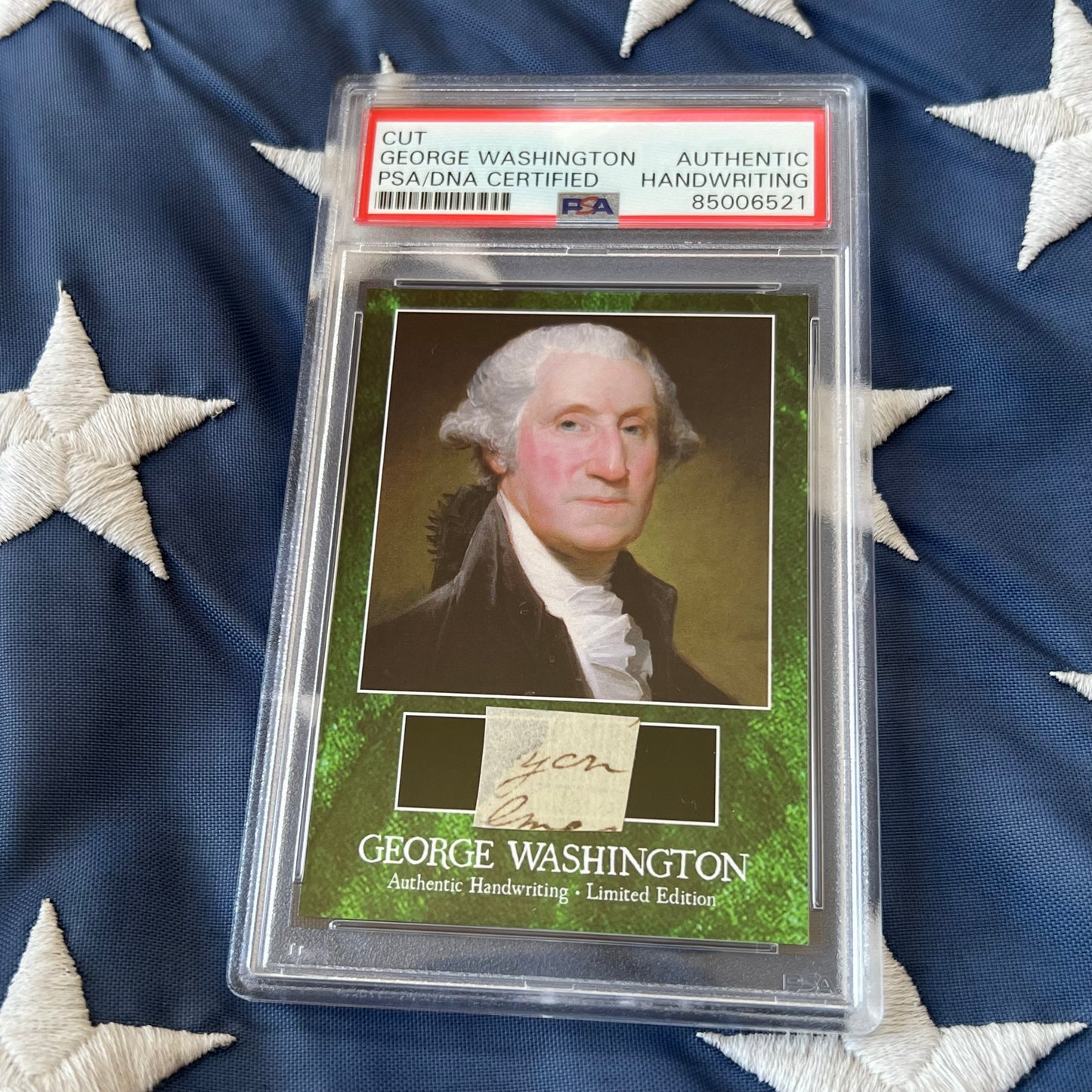 George Washington PSA/DNA Encapsulated Handwriting Removed from an Autograph Letter Signed