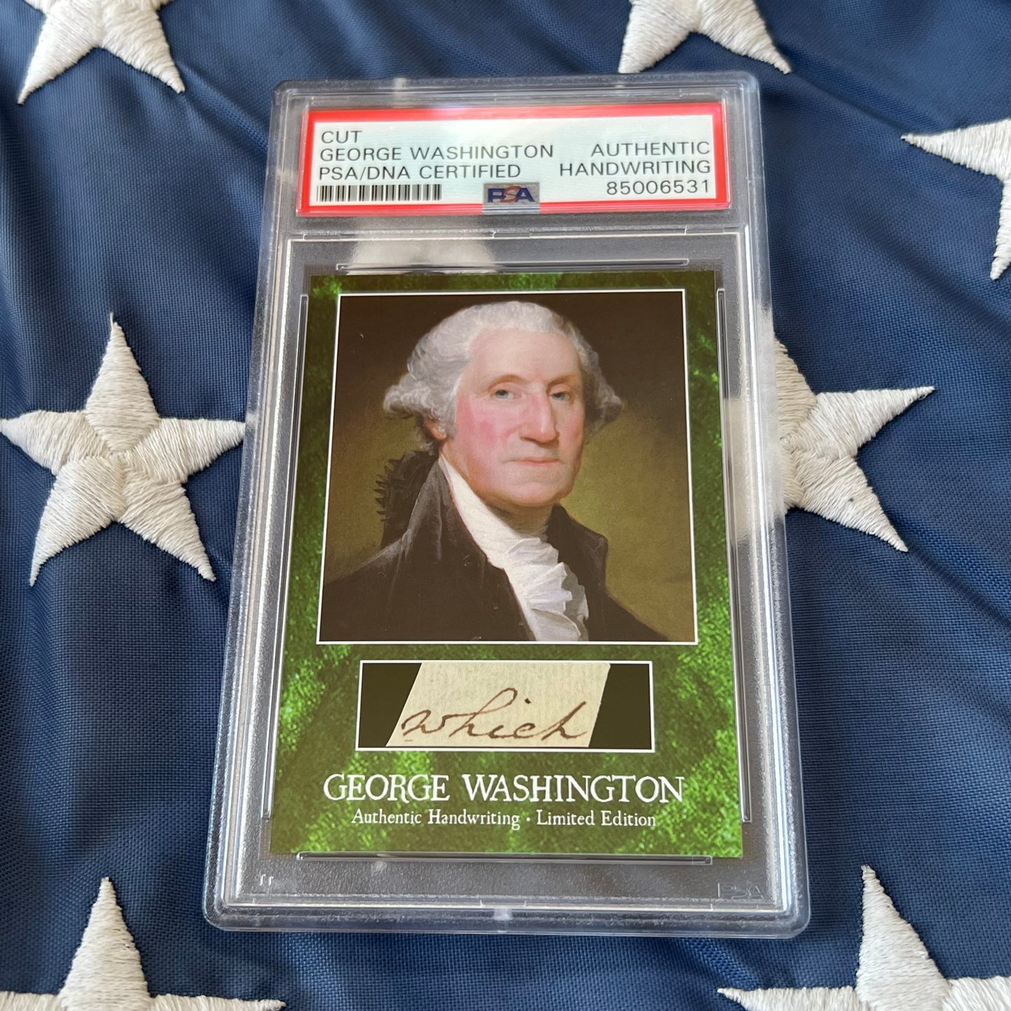 George Washington PSA/DNA Encapsulated Handwriting Removed from an Autograph Letter Signed