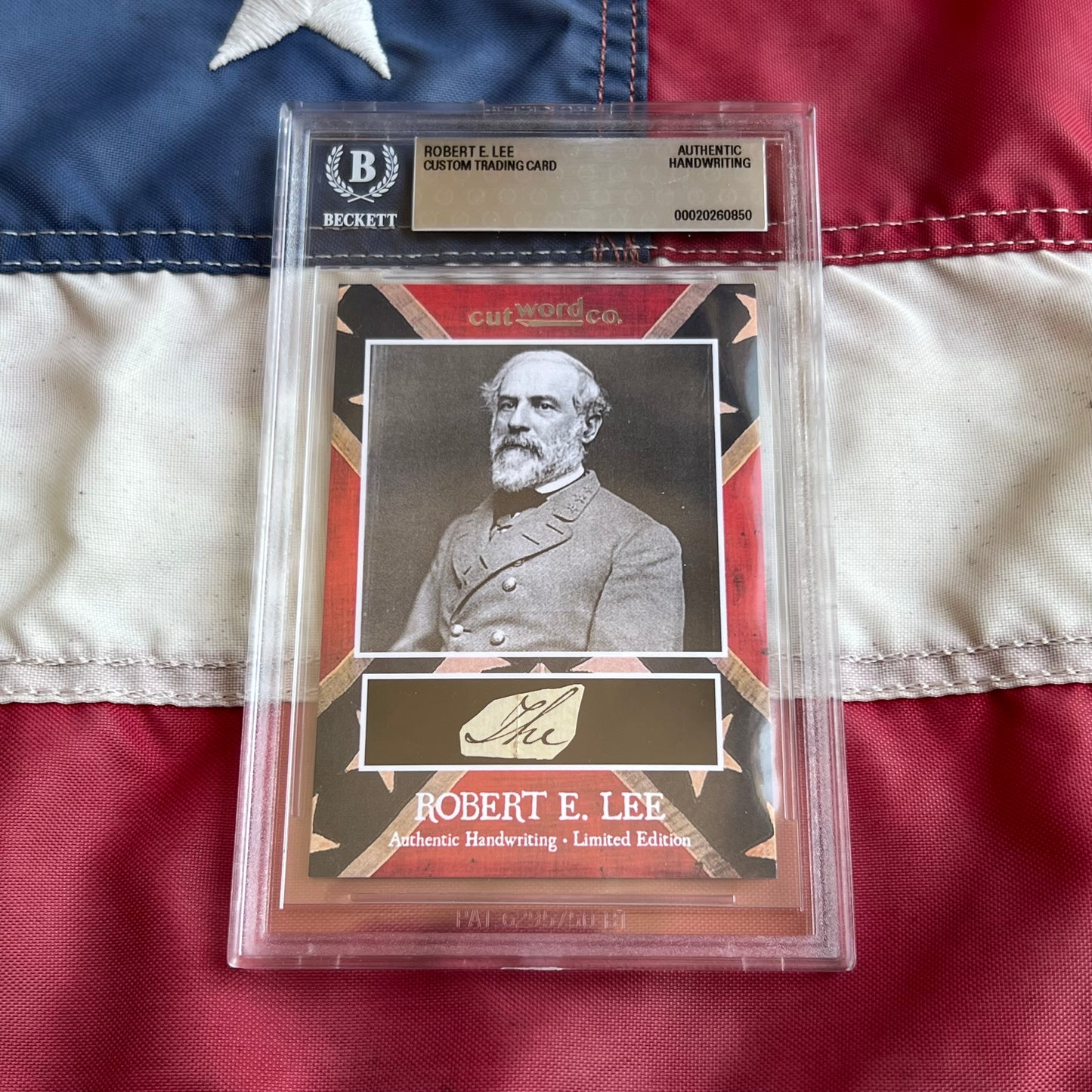 Robert E. Lee Handwritten Word Cut from An Autograph Letter Signed Beckett BAS