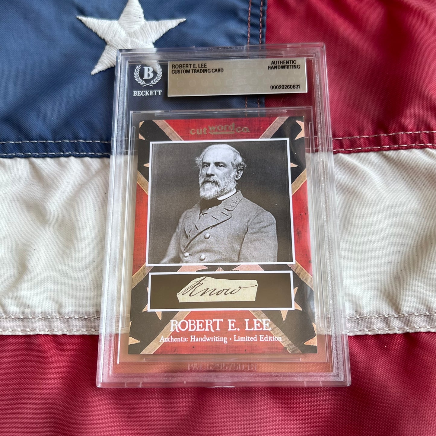 Robert E. Lee Handwritten Word Cut from An Autograph Letter Signed Beckett BAS