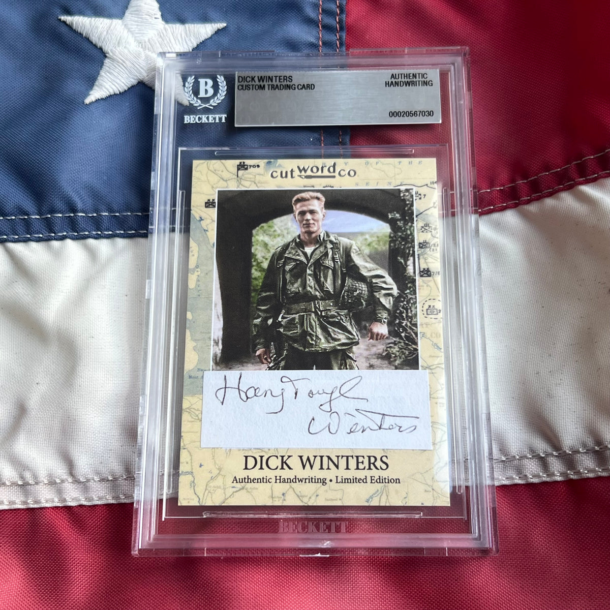 Dick Winters Beckett Handwriting Cut from BAND OF BROTHERS Autograph Letter Signed