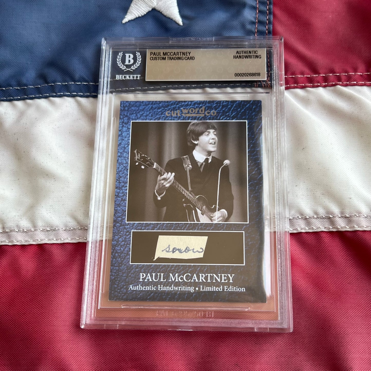 Paul McCartney Beckett Encapsulated Handwriting Removed From His Highschool Notebook