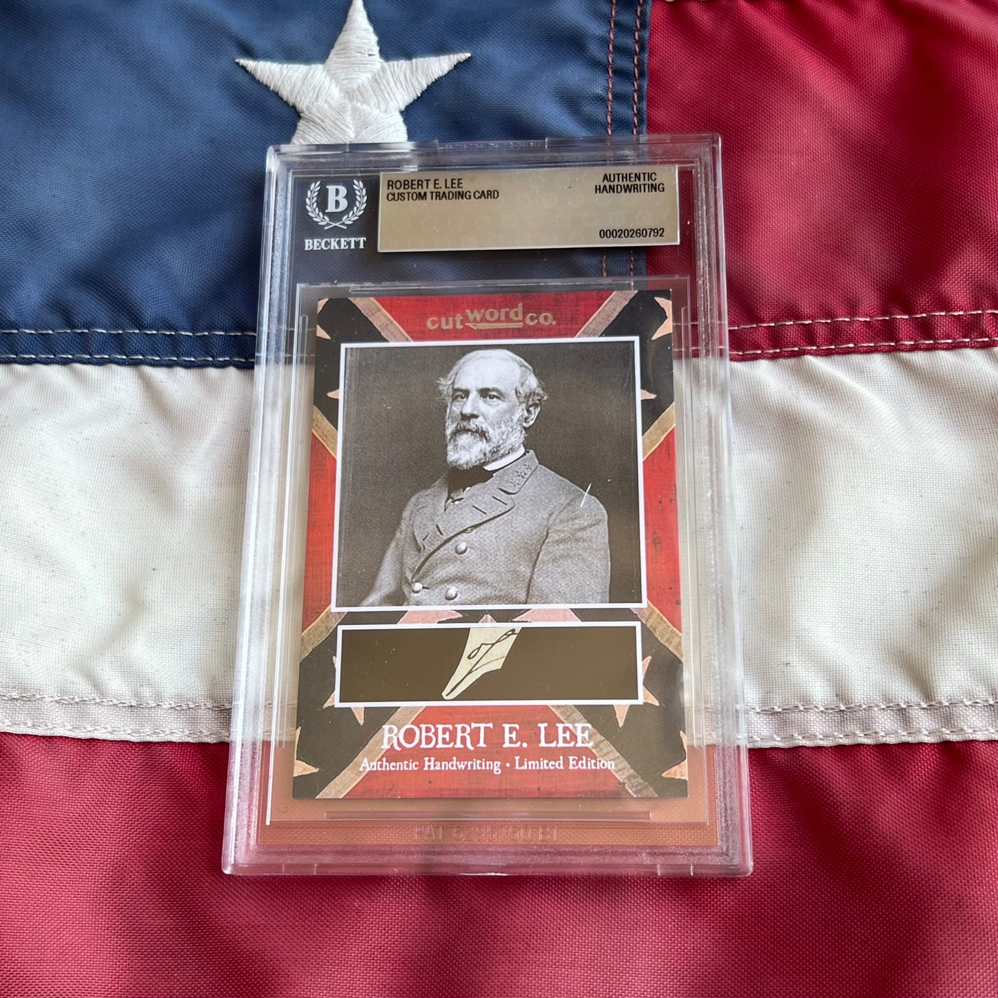 Robert E. Lee Handwritten Word Cut from An Autograph Letter Signed Beckett BAS