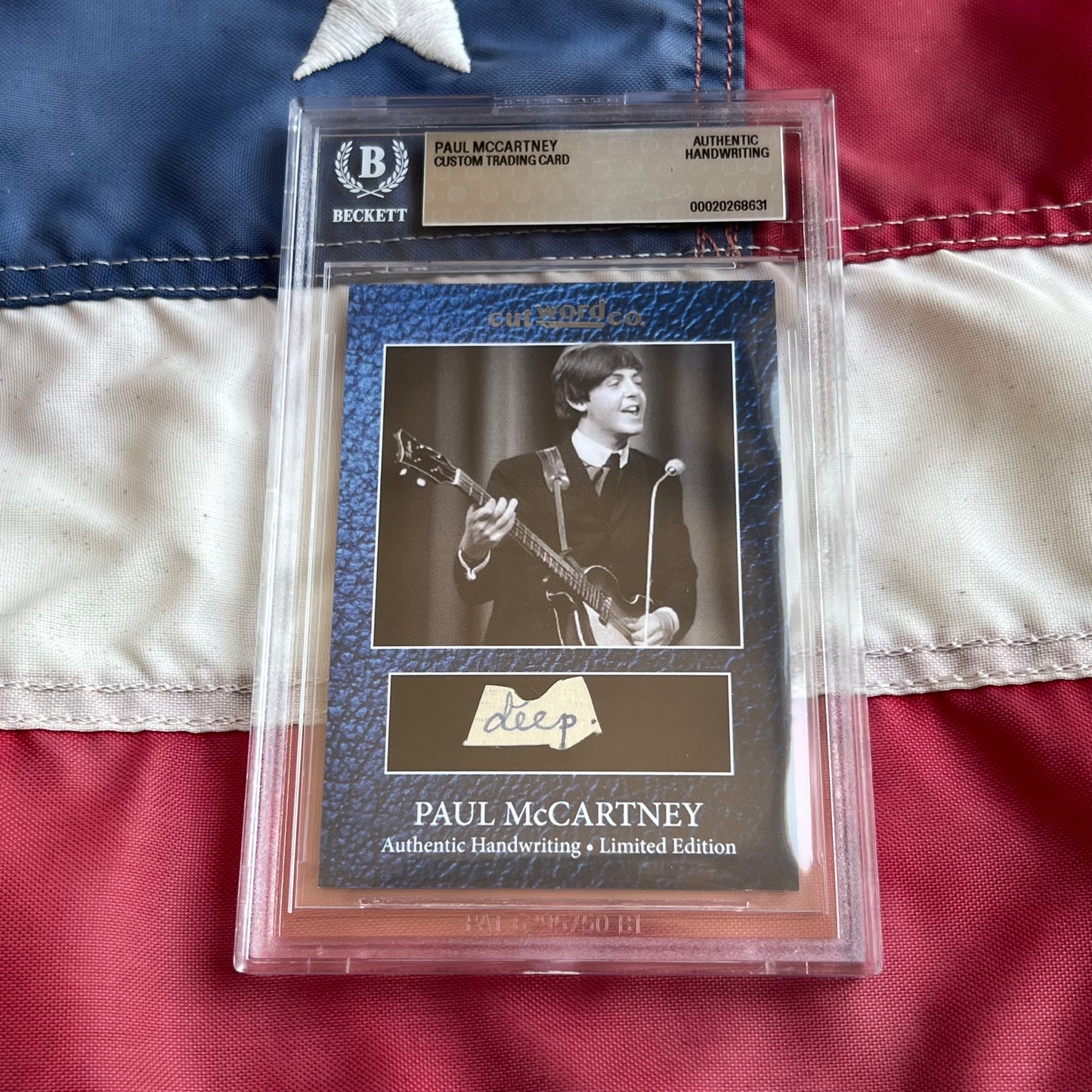 Paul McCartney Beckett Encapsulated Handwriting Removed From His Highschool Notebook