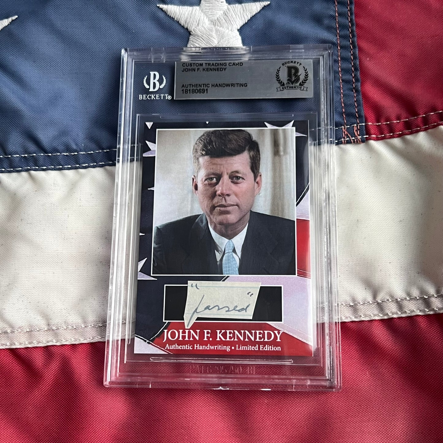 John F. Kennedy Handwritten Word Cut from a Autograph Letter Signed Beckett BAS