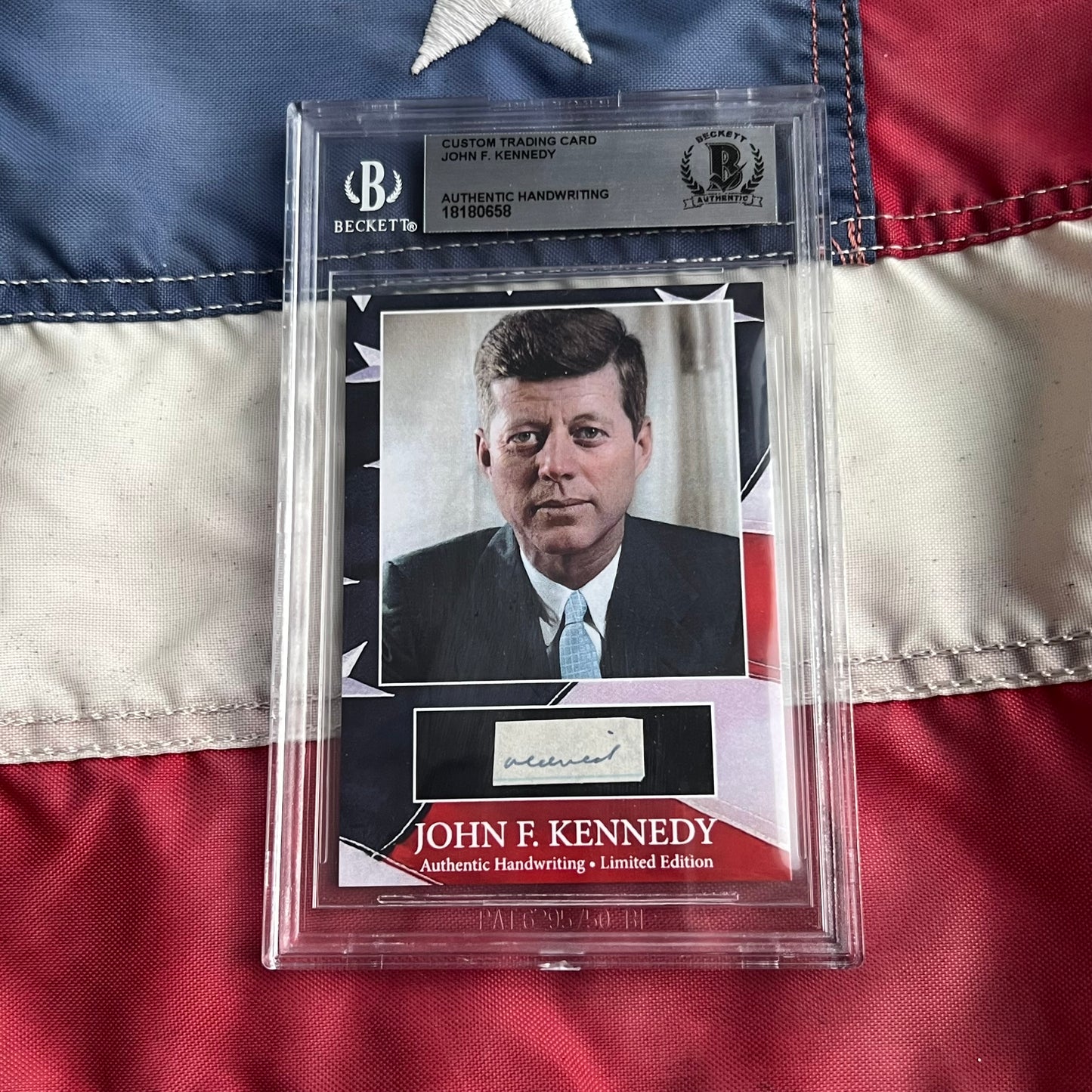 John F. Kennedy Handwritten Word Cut from a Autograph Letter Signed Beckett BAS