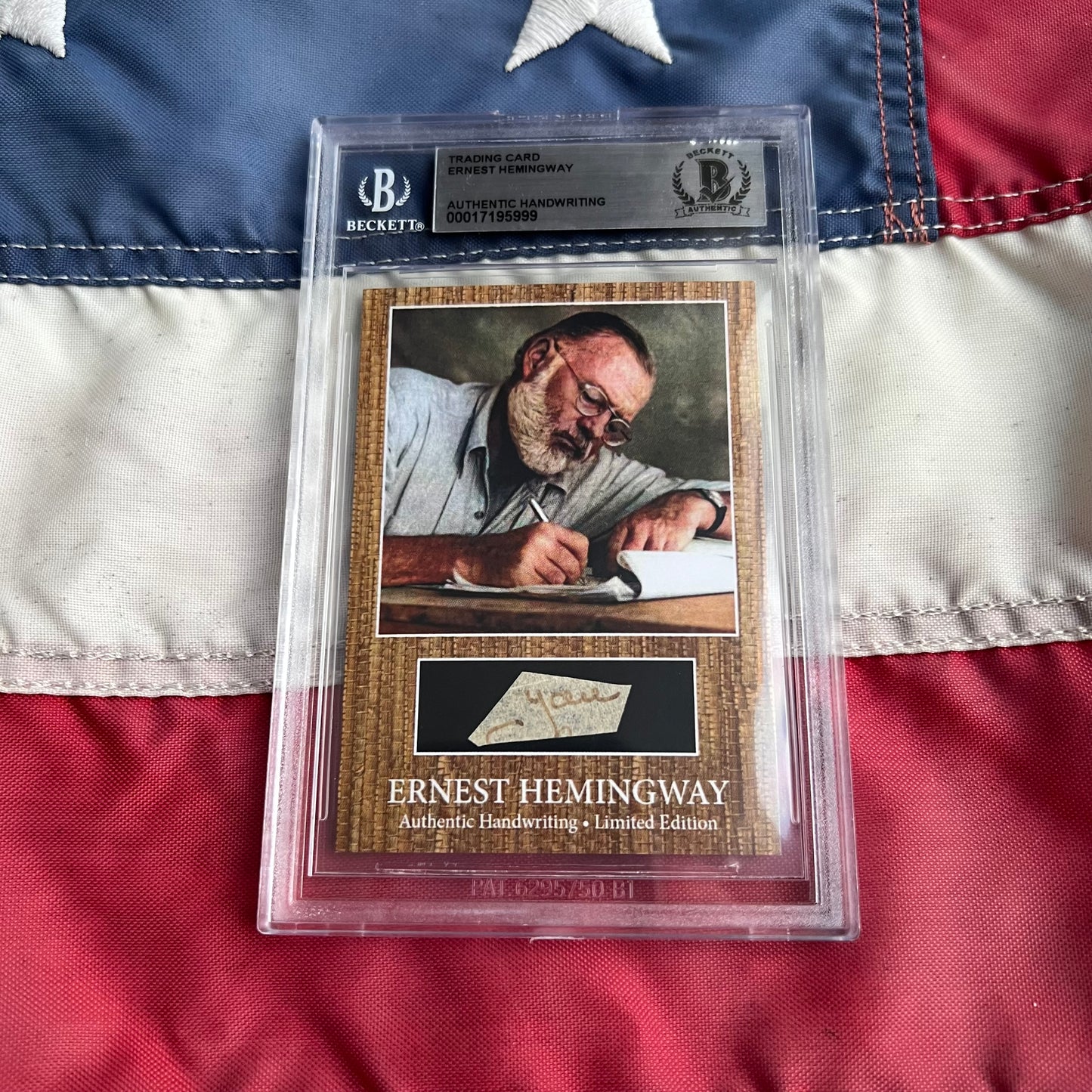 Ernest Hemingway Beckett Encapsulated Handwriting Removed from an Autograph Letter Signed