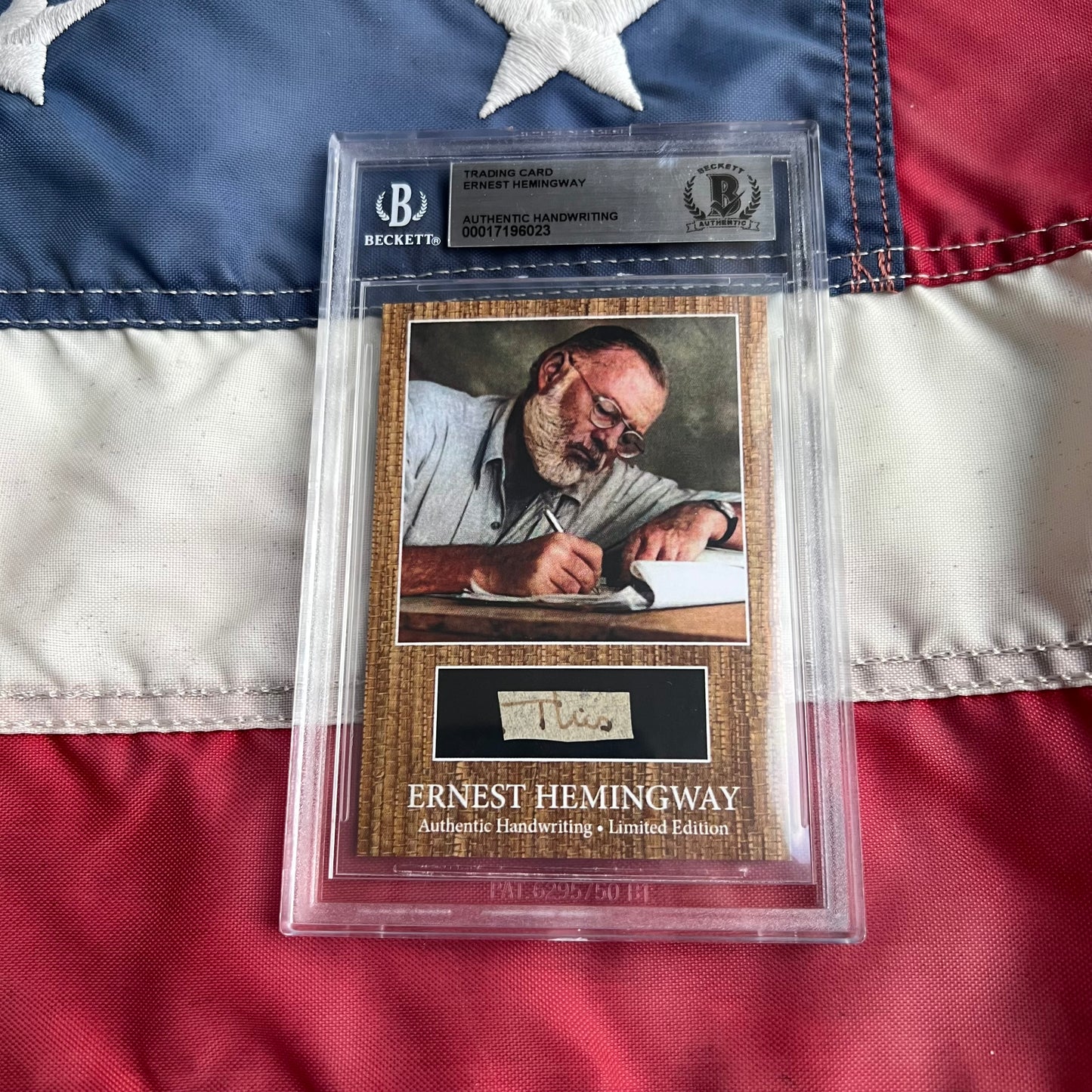 Ernest Hemingway Beckett Encapsulated Handwriting Removed from an Autograph Letter Signed