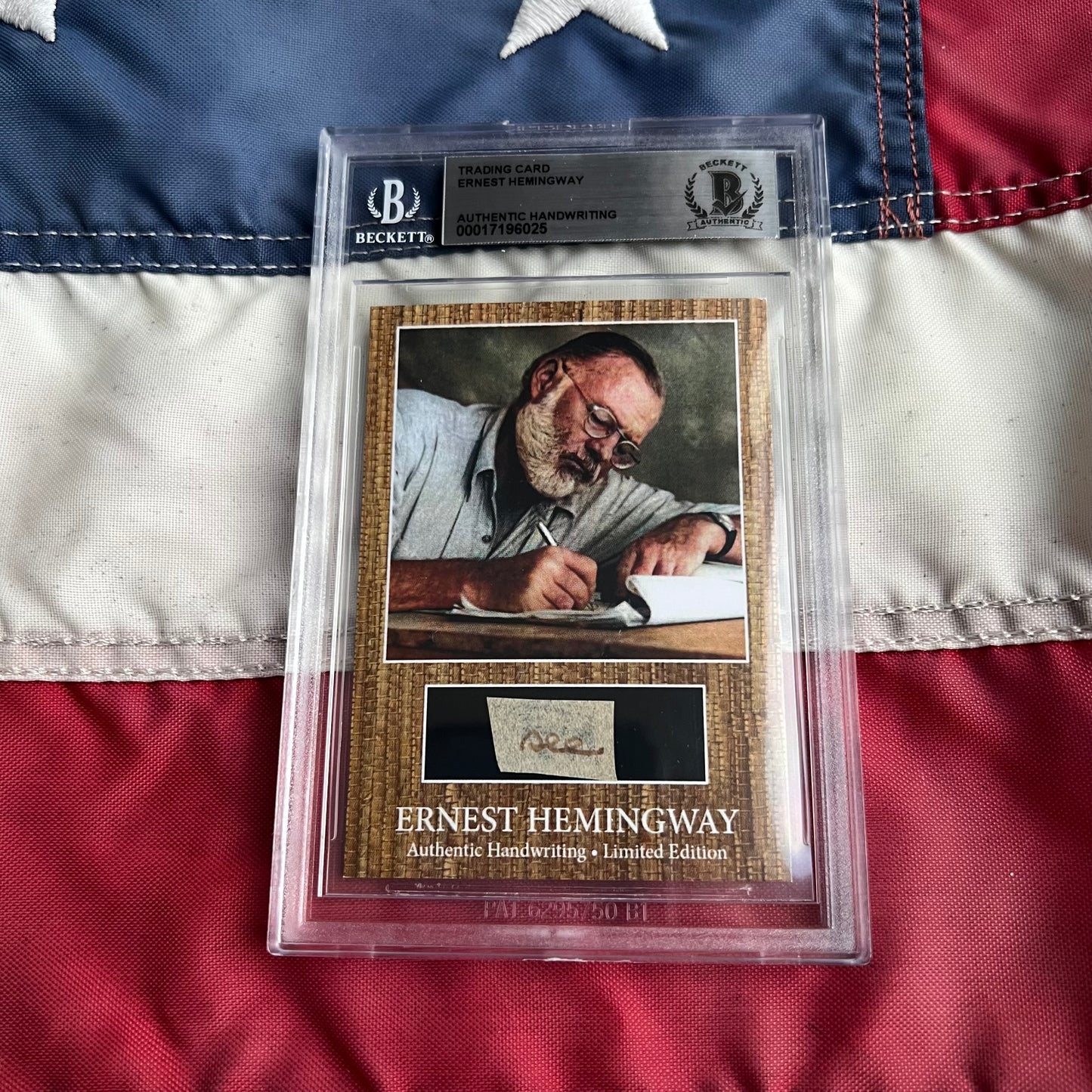 Ernest Hemingway Beckett Encapsulated Handwriting Removed from an Autograph Letter Signed