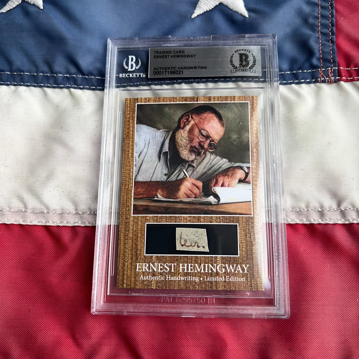 Ernest Hemingway Beckett Encapsulated Handwriting Removed from an Autograph Letter Signed