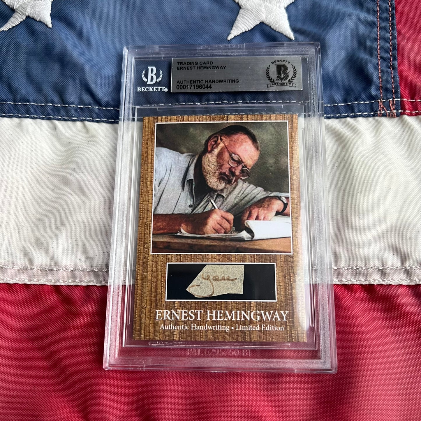 Ernest Hemingway Beckett Encapsulated Handwriting Removed from an Autograph Letter Signed