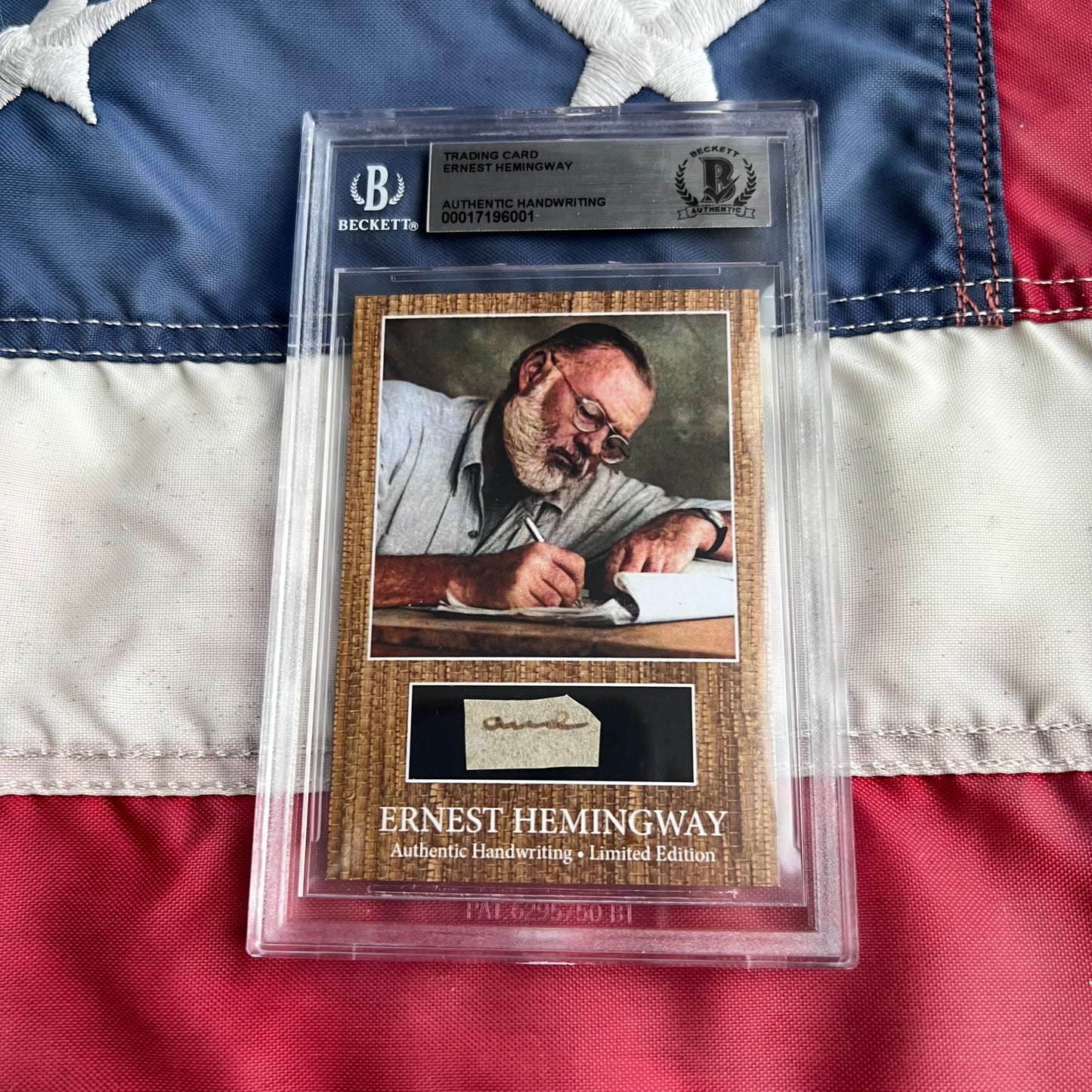 Ernest Hemingway Beckett Encapsulated Handwriting Removed from an Autograph Letter Signed