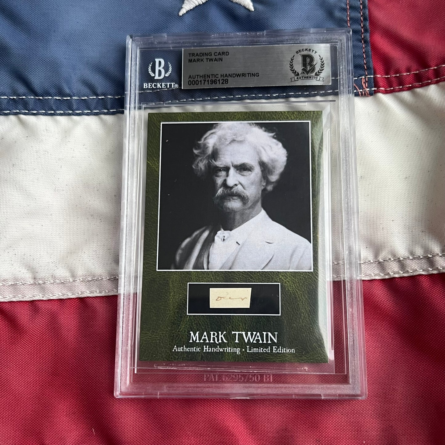 Mark Twain / Samuel L. Clemens Beckett Encapsulated Handwriting Removed from an Autograph Letter Signed