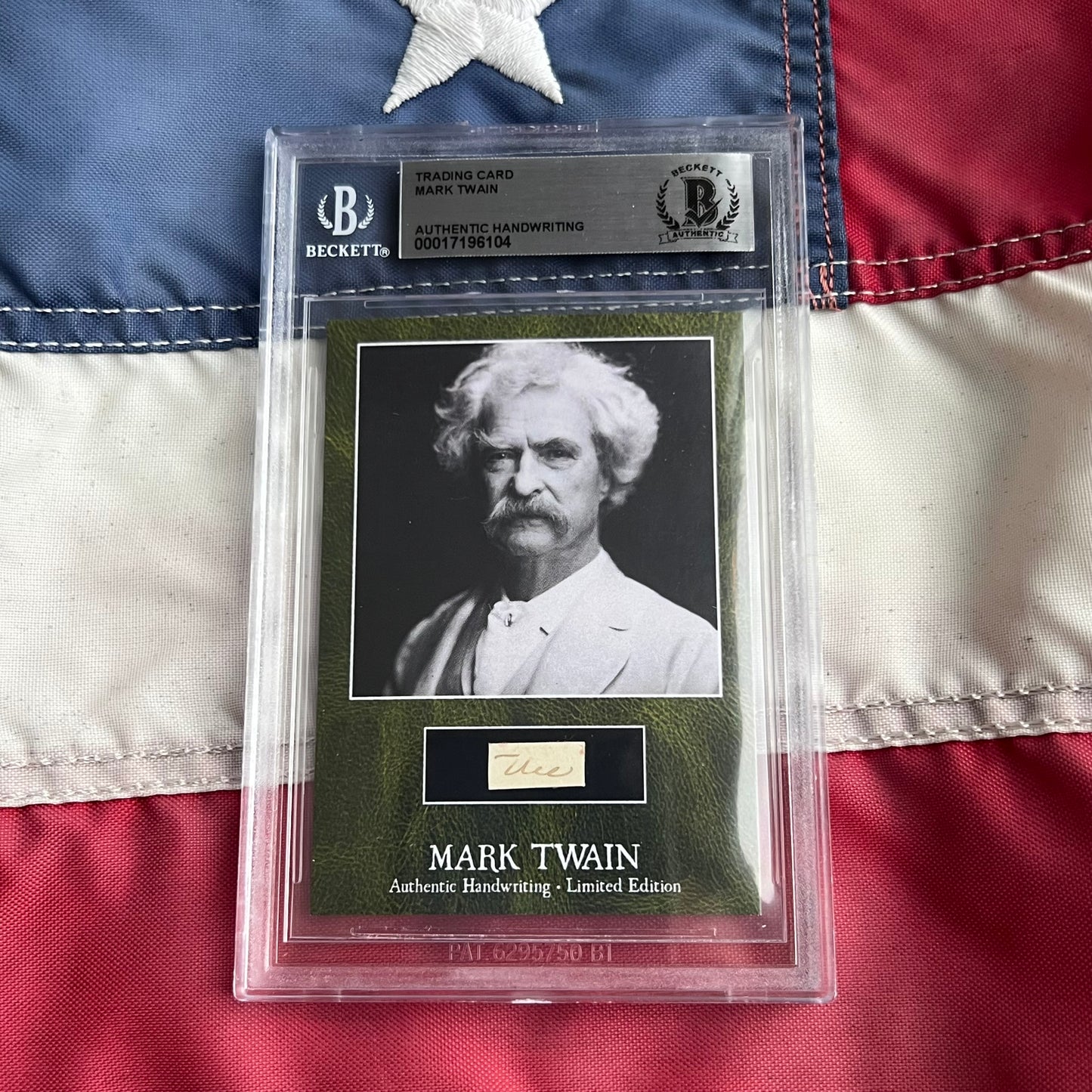 Mark Twain / Samuel L. Clemens Beckett Encapsulated Handwriting Removed from an Autograph Letter Signed