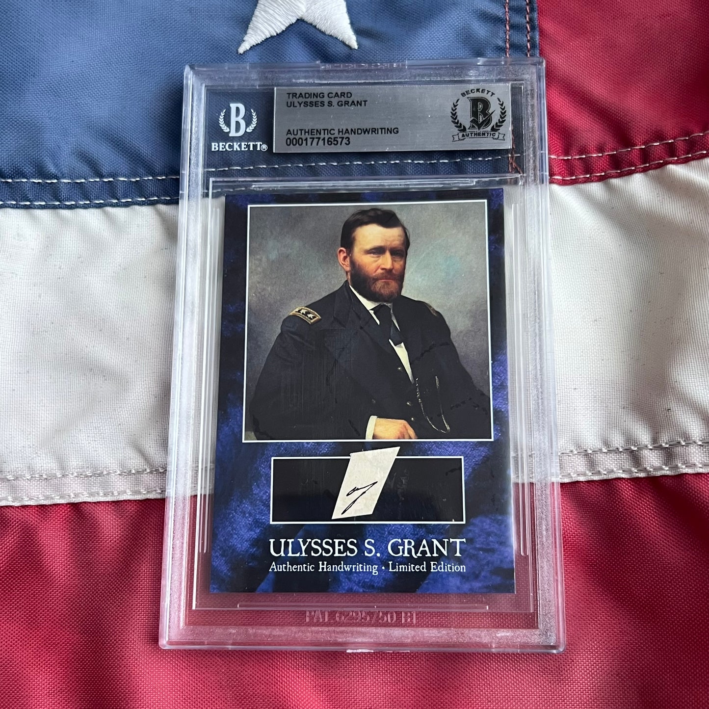 Ulysses S. Grant Beckett Encapsulated Handwriting Removed From An Autograph Letter Signed