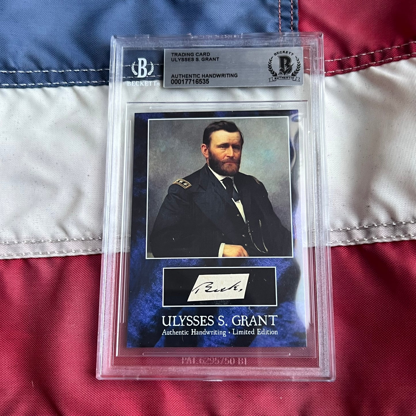 Ulysses S. Grant Beckett Encapsulated Handwriting Removed From An Autograph Letter Signed