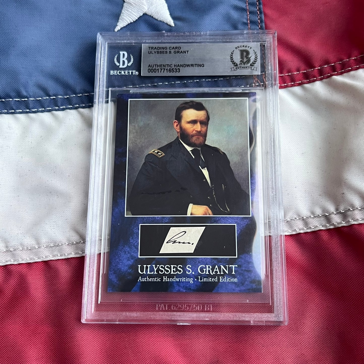Ulysses S. Grant Beckett Encapsulated Handwriting Removed From An Autograph Letter Signed