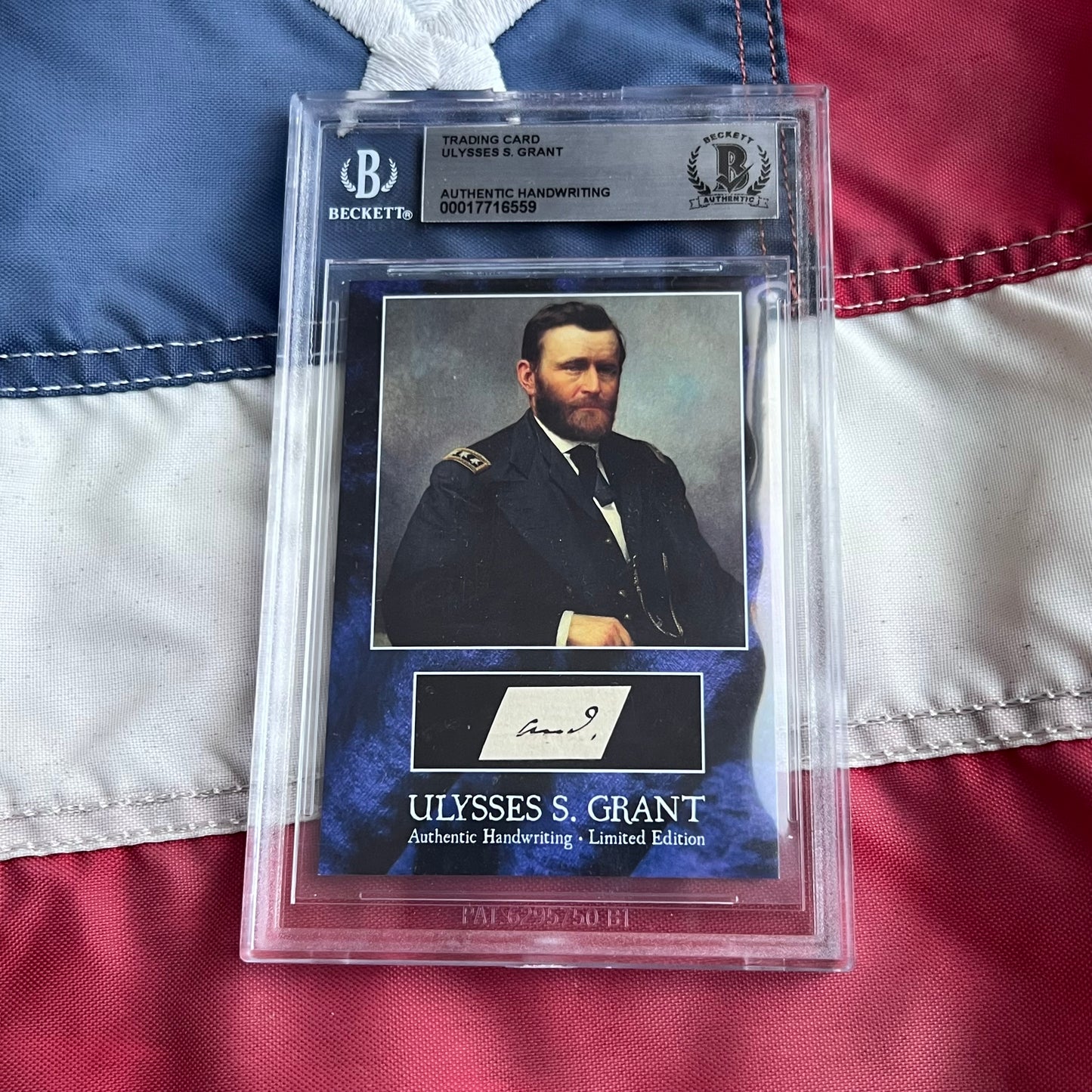 Ulysses S. Grant Beckett Encapsulated Handwriting Removed From An Autograph Letter Signed