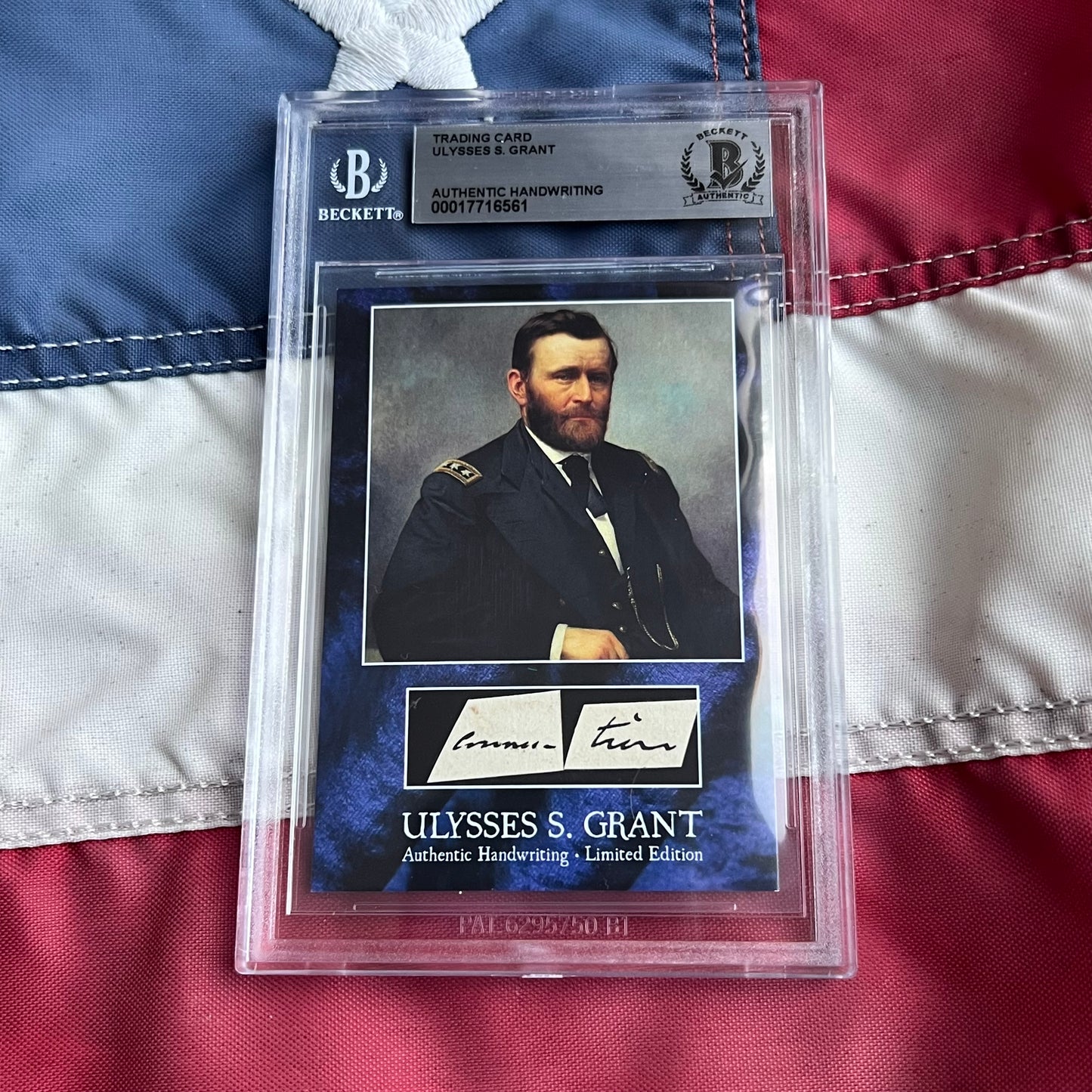 Ulysses S. Grant Beckett Encapsulated Handwriting Removed From An Autograph Letter Signed