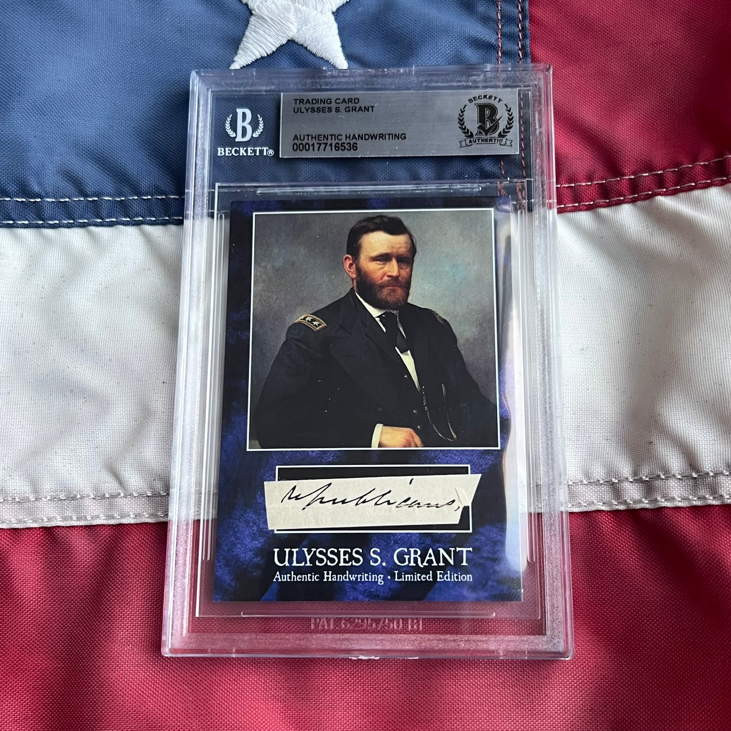 Ulysses S. Grant Beckett Encapsulated Handwriting Removed From An Autograph Letter Signed