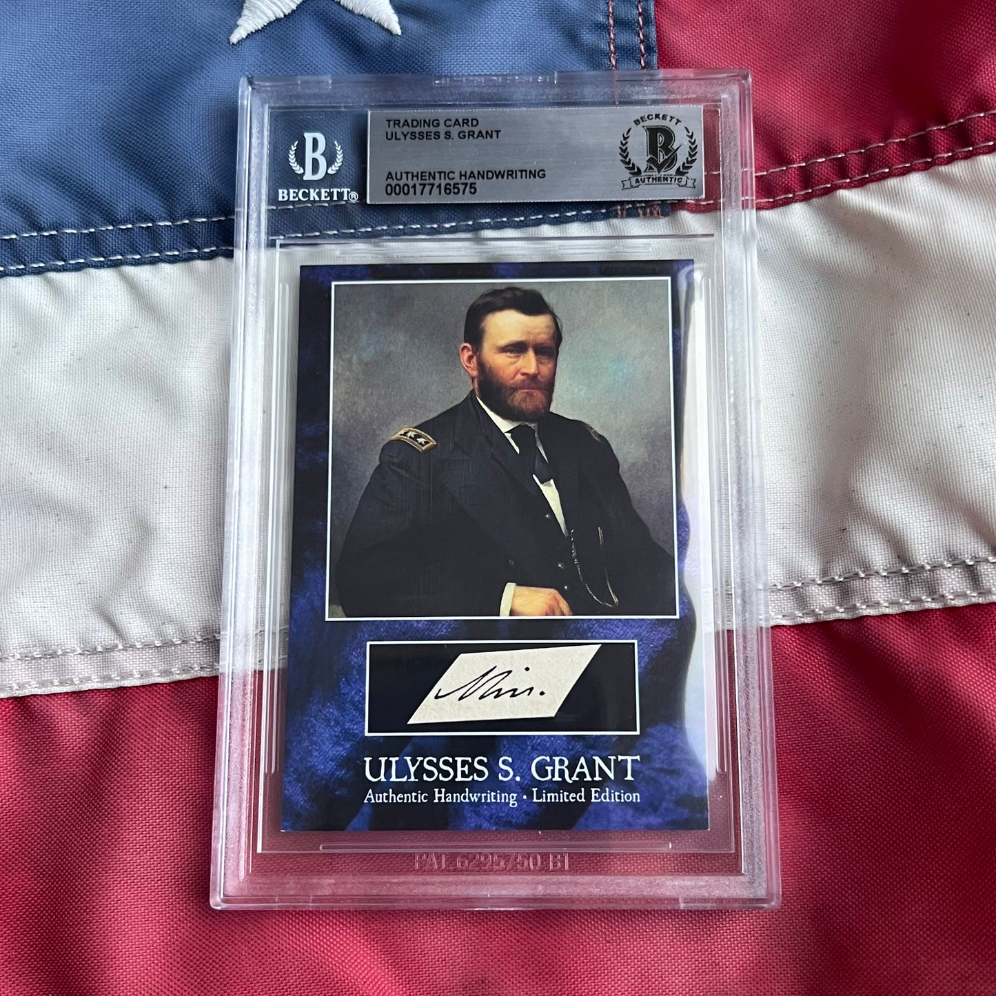 Ulysses S. Grant Beckett Encapsulated Handwriting Removed From An Autograph Letter Signed